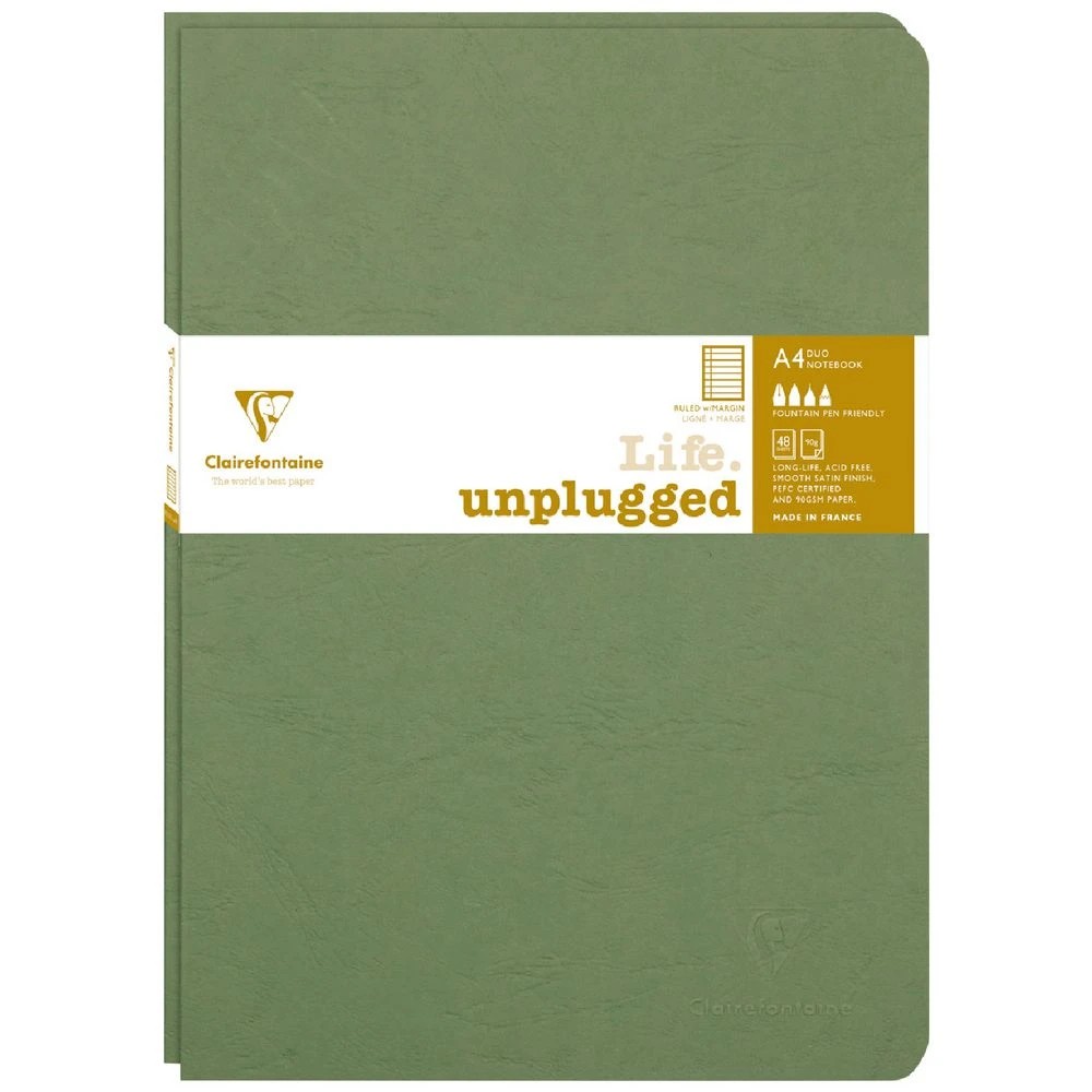 1 Clairefontaine My Essentials A4 Notebook Ruled 2 Pack Green, 1 of 5