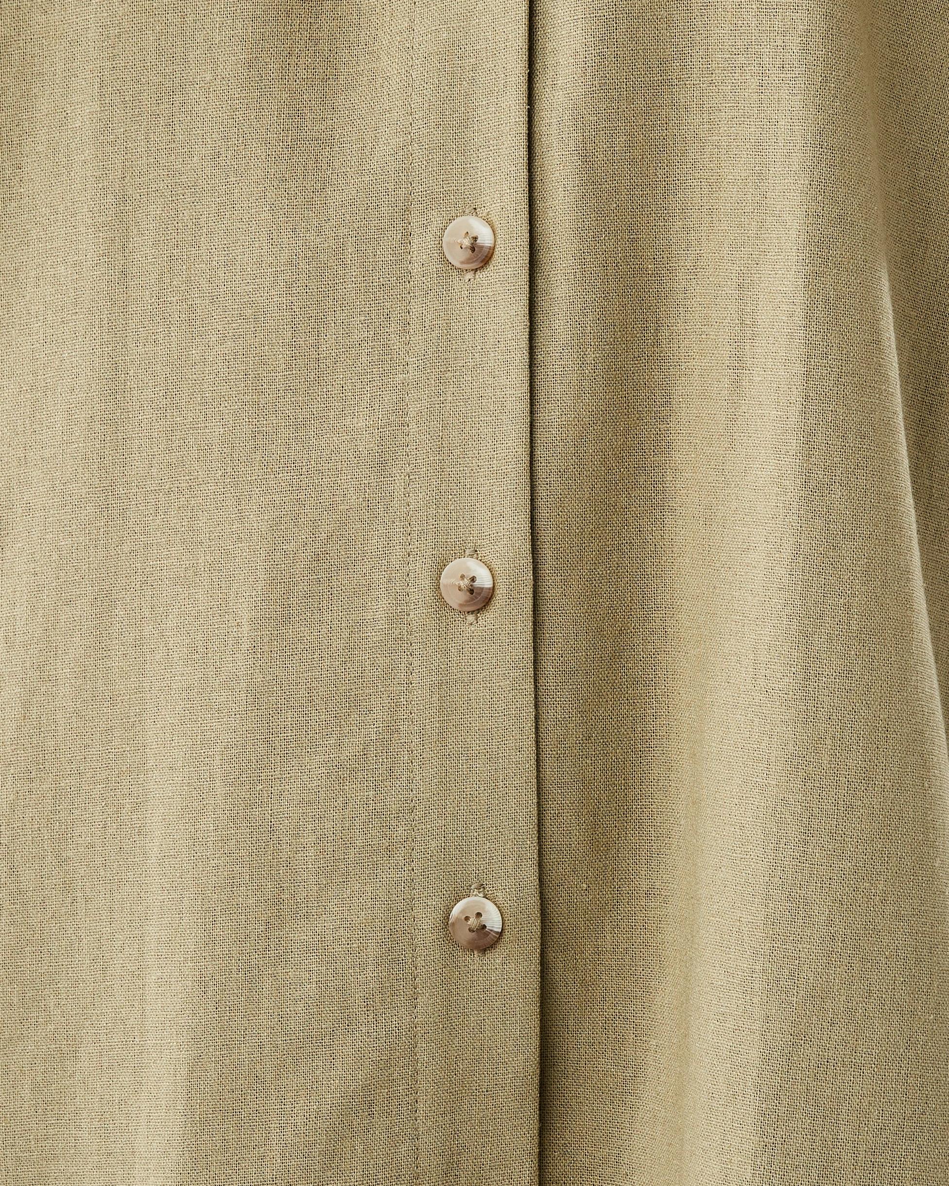 6 Short Sleeve Linen Blend Drop Tier Mini Dress Urban Grn, 6 of 8