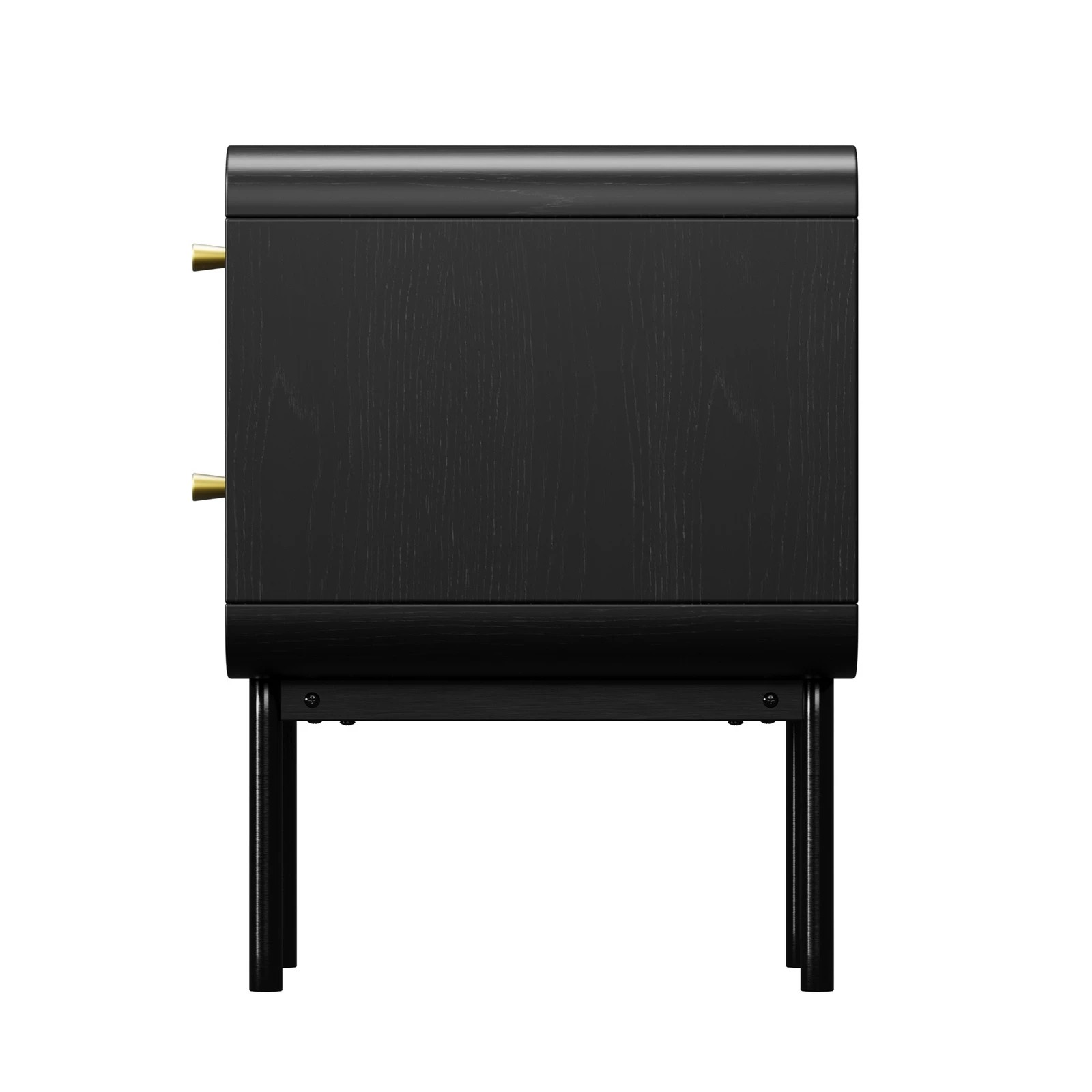7 Oikiture 2x Bedside Table 2 Drawers Side Table Bedroom Nightstand Metal - Black, 7 of 7