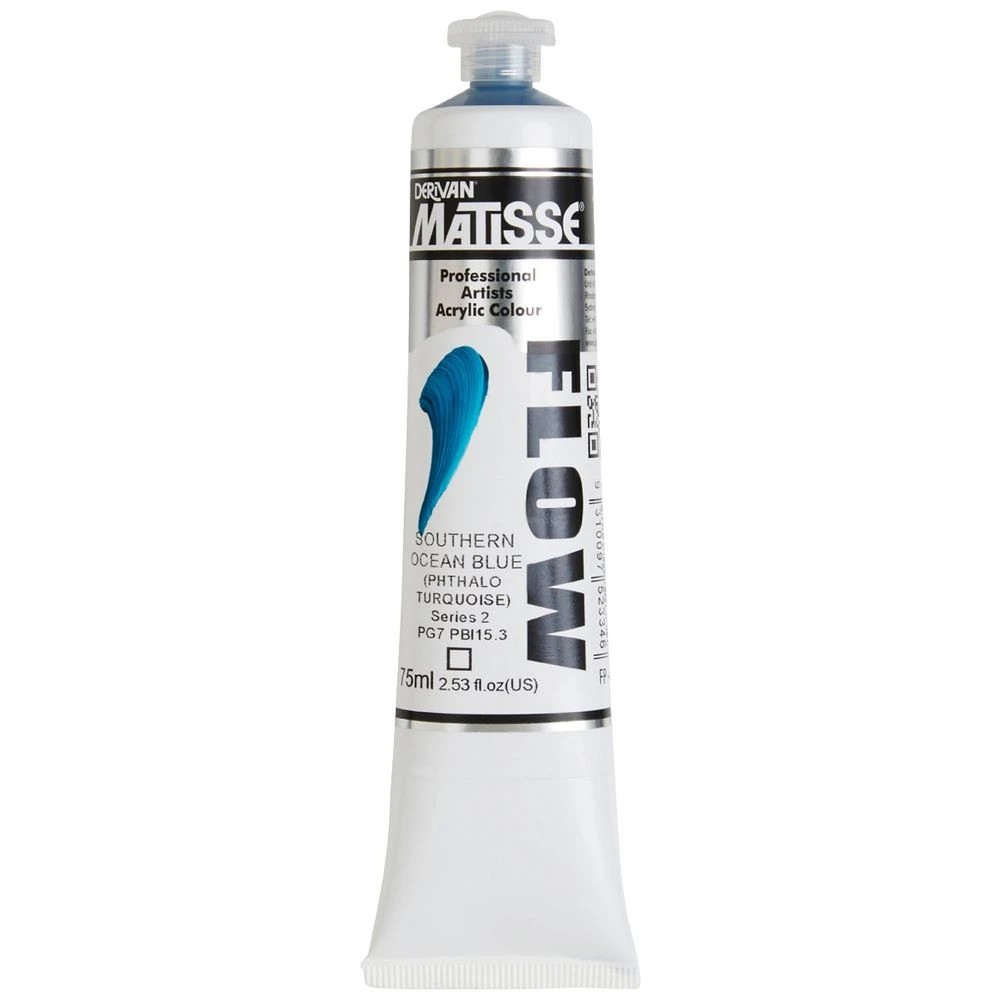 1 Derivan Matisse Flow Paint 75mL South Ocean Blue S2, 1 of 2