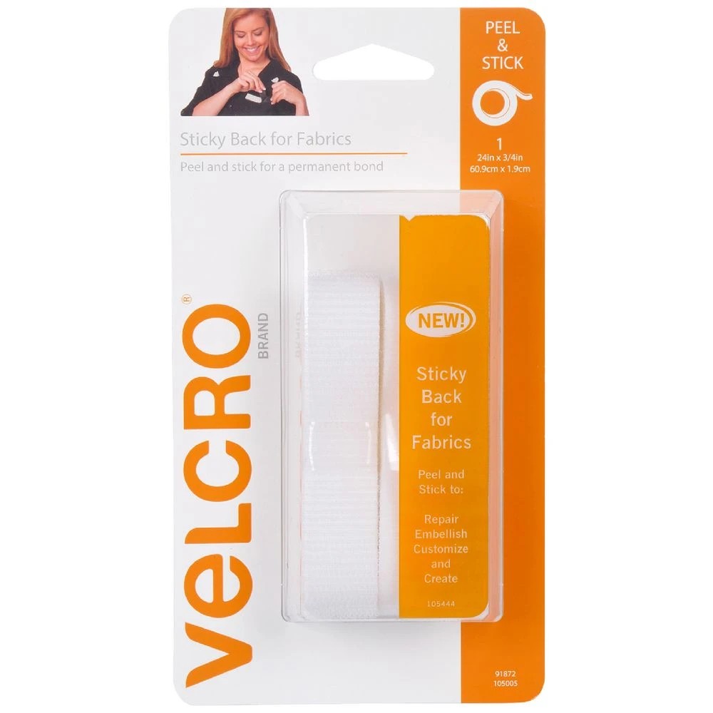 1 VELCRO Fabric Tape 19mm x 60 cm White, 1 of 1