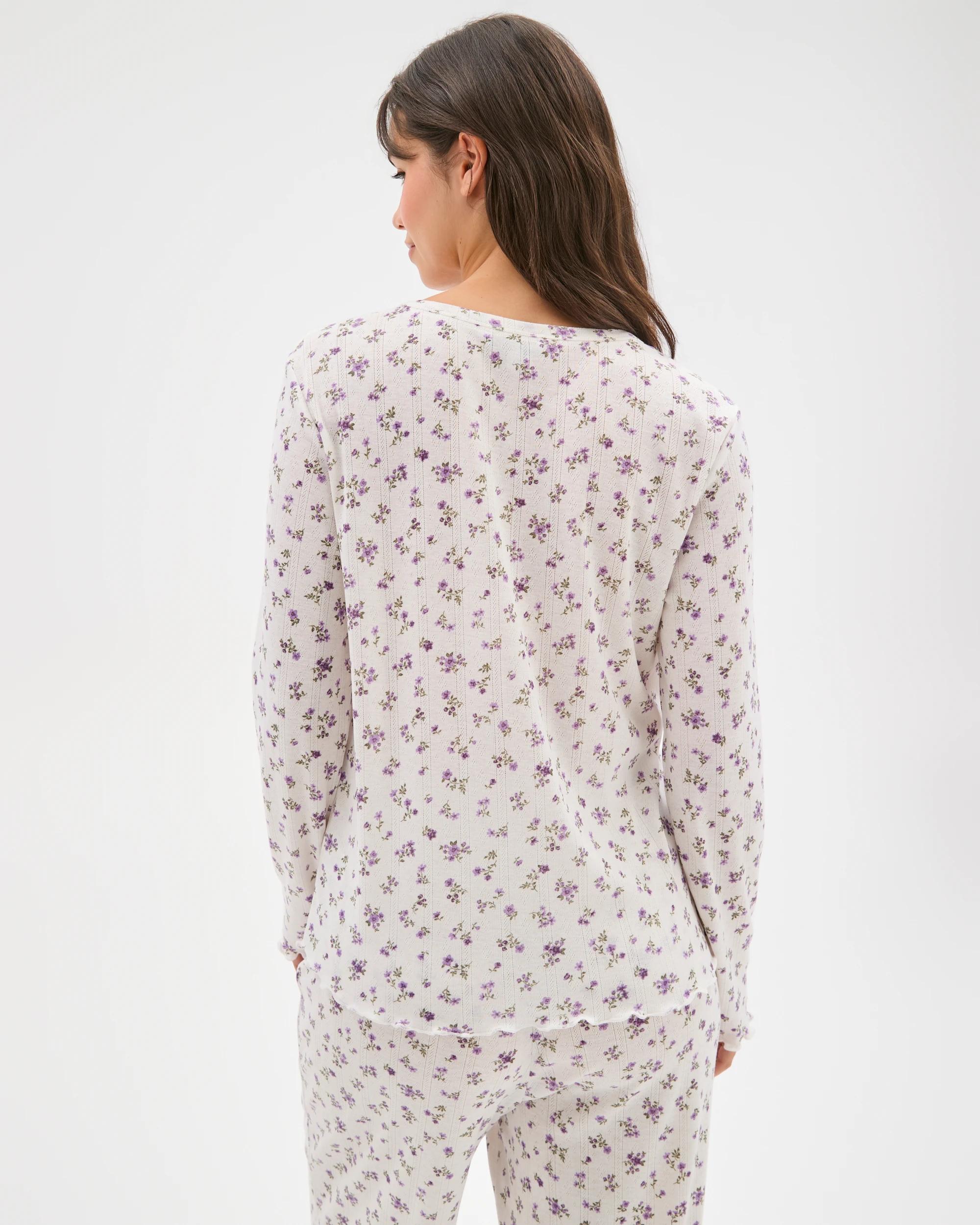 3 Target Woman Pointelle Henley Top DITSY FLORAL, 3 of 6