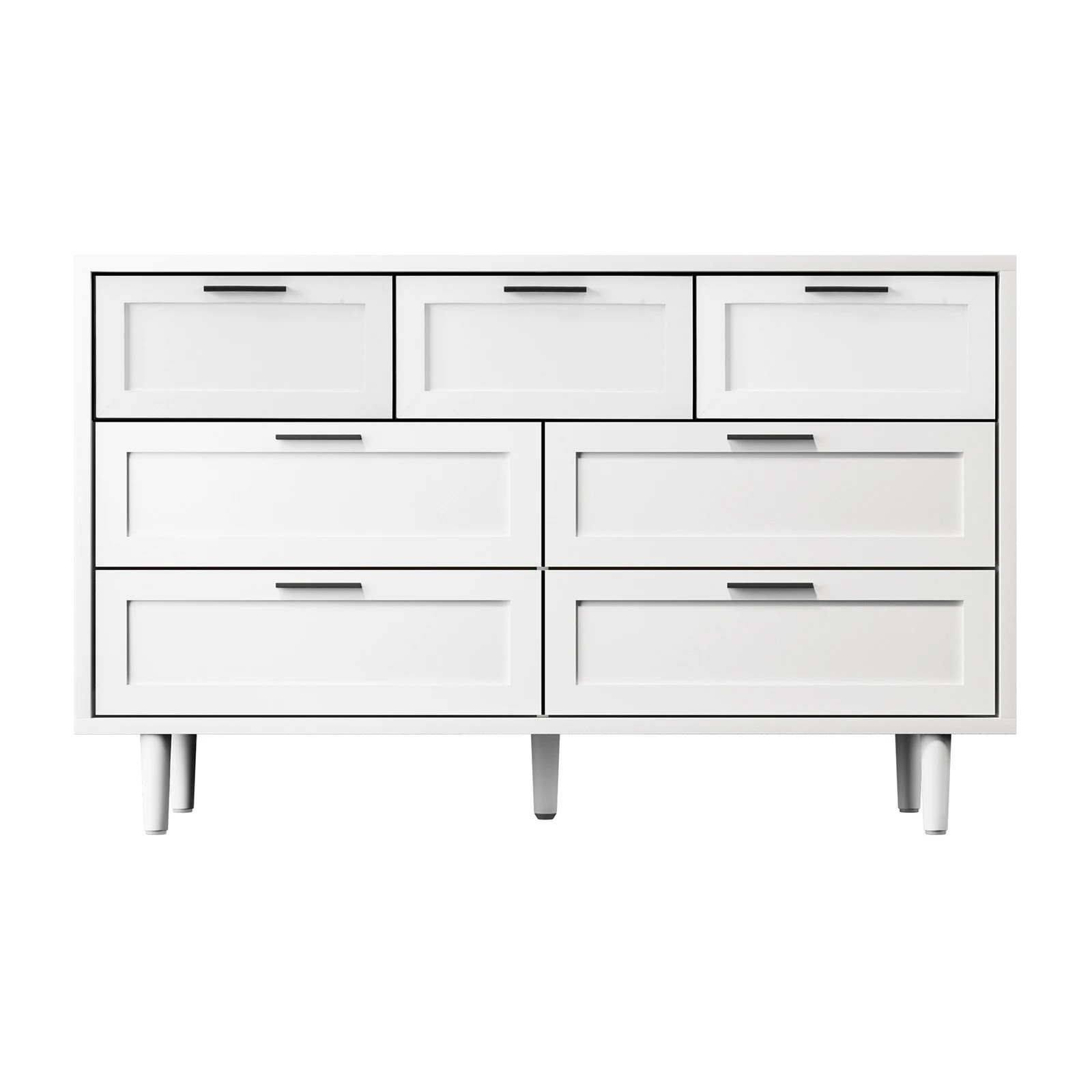 7 Oikiture 7 Chest Of Drawers Dresser Chest Storage Cabinet Lowboy
 - White, 7 of 10