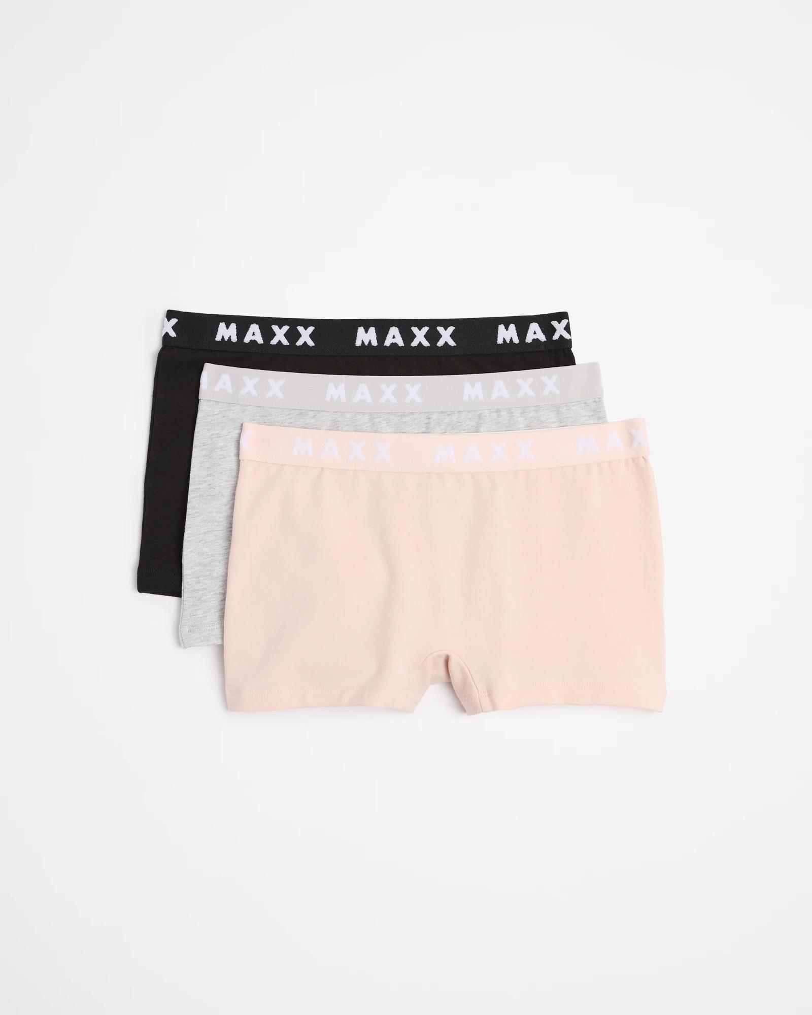 1 Girls Shortie 3 Pack - Maxx BLACK/GREY MARLE/PETAL PINK, 1 of 1