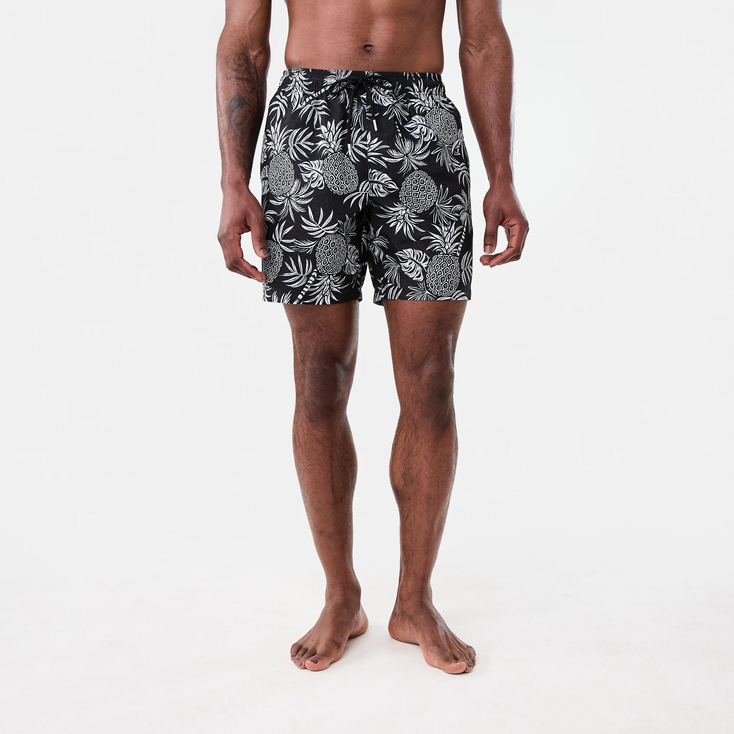 6 Regular Print Boardshorts Blk Pineap, 6 of 6