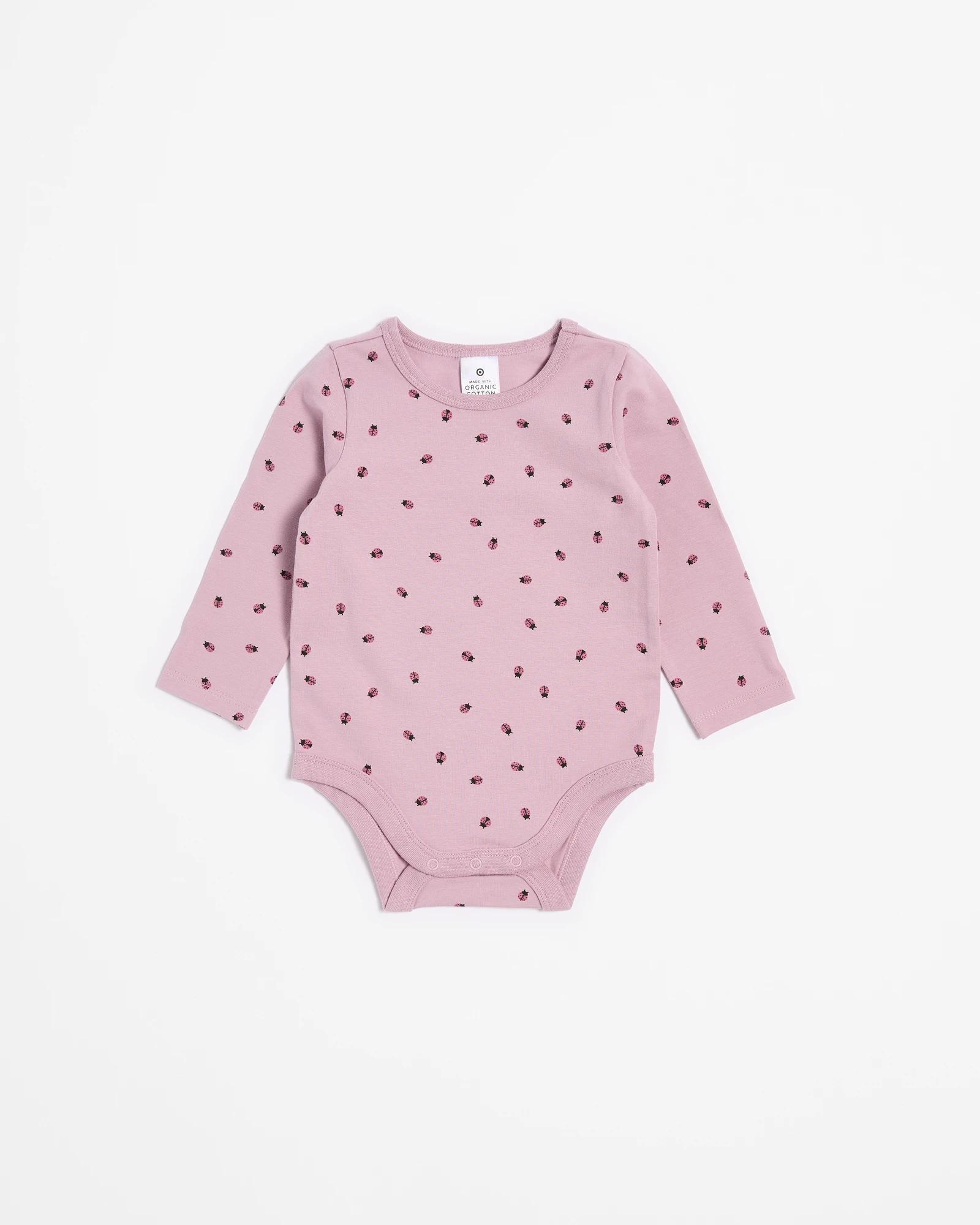 5 Target Baby Organic Cotton Bodysuits 5 Pack LADYBUG, 5 of 7