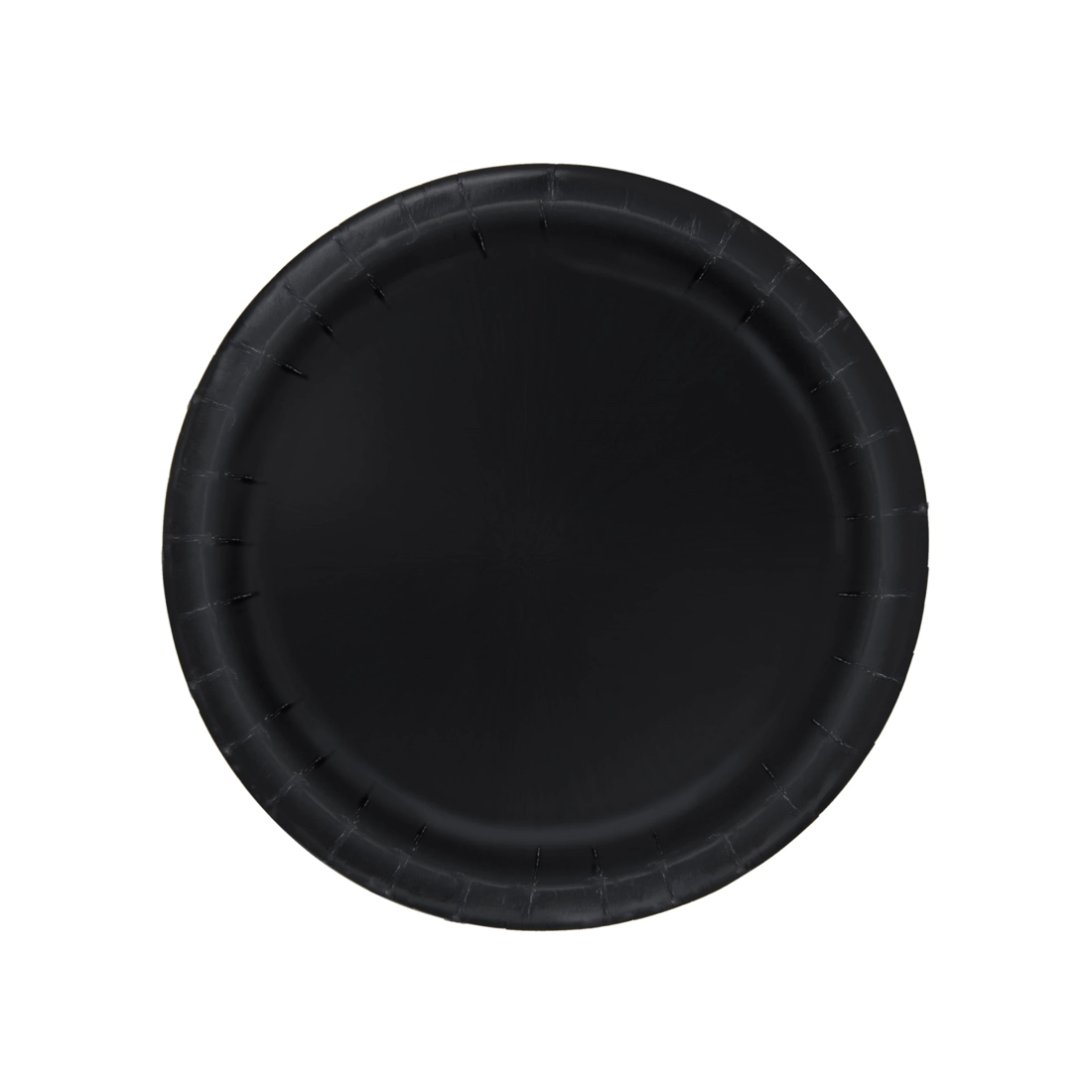 1 Unique Black Round Paper Plates 17cm Pack of 8, 1 of 1
