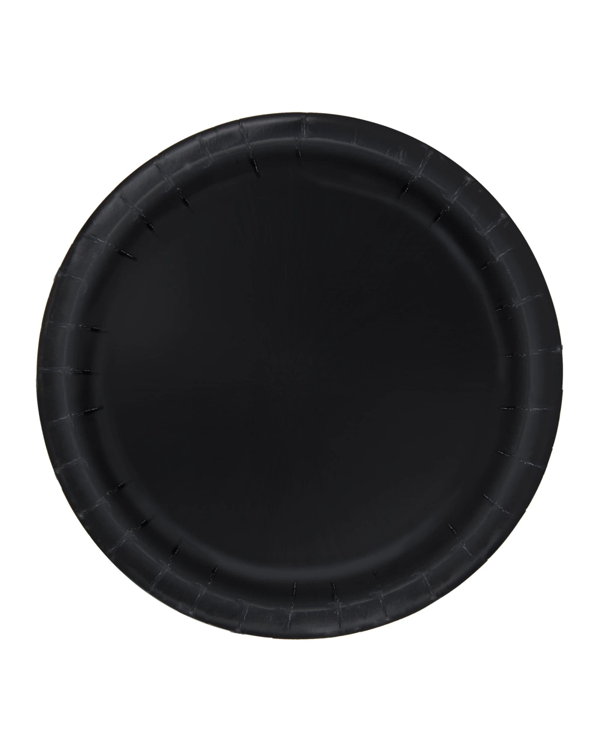 1 Unique Black Round Paper Plates 17cm Pack of 8 - Black, 1 of 1