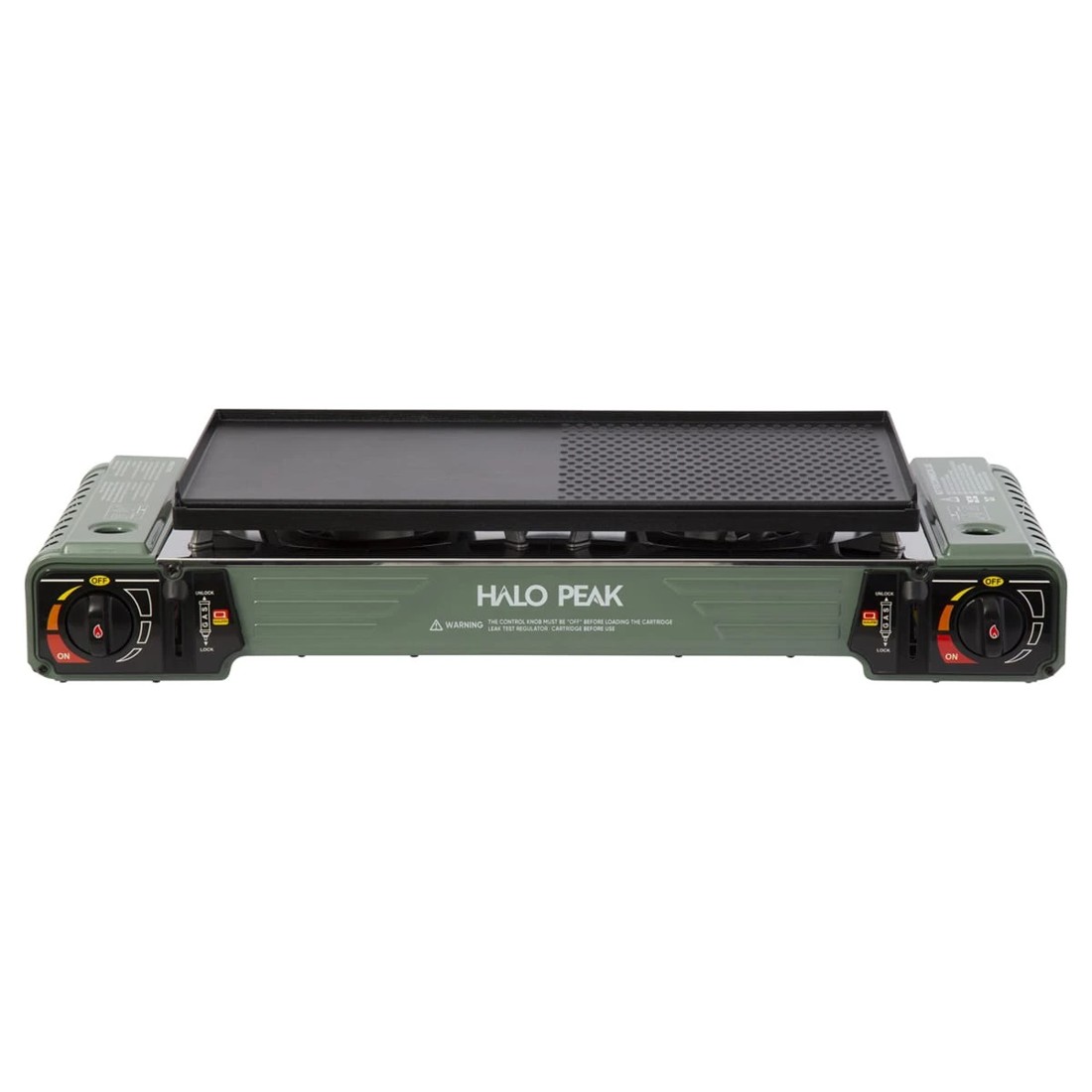 4 Halo Peak Butane Twin Burner Stove with Hotplate, 4 of 9