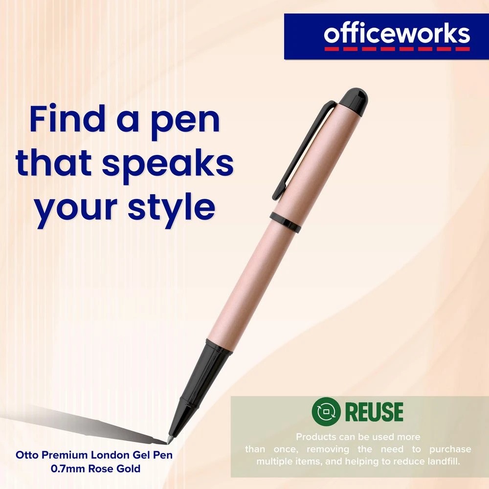 7 Otto Premium London Gel Pen 0.7mm Rose Gold, 7 of 7