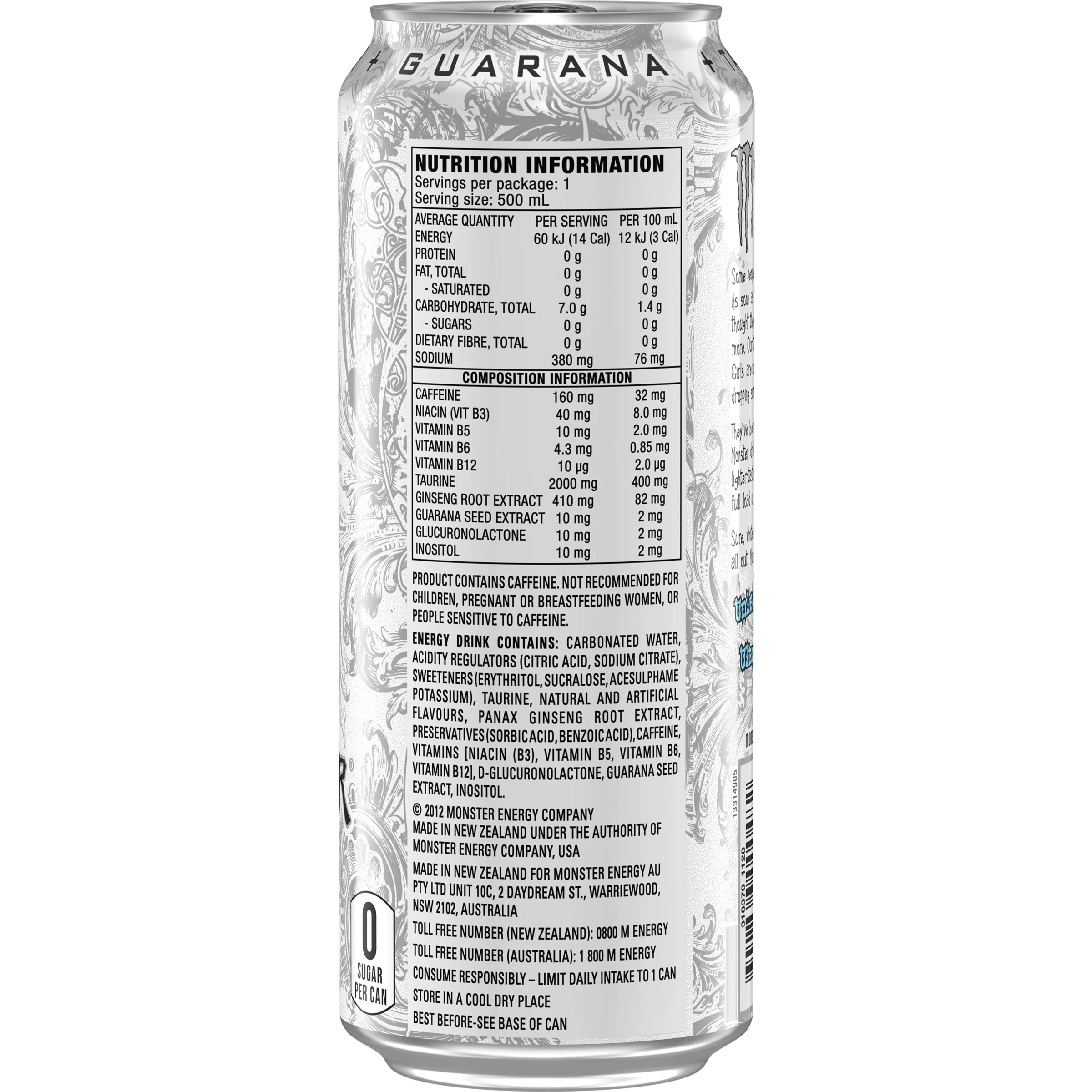 4 Monster Energy Drink Zero Ultra 500ml, 4 of 6