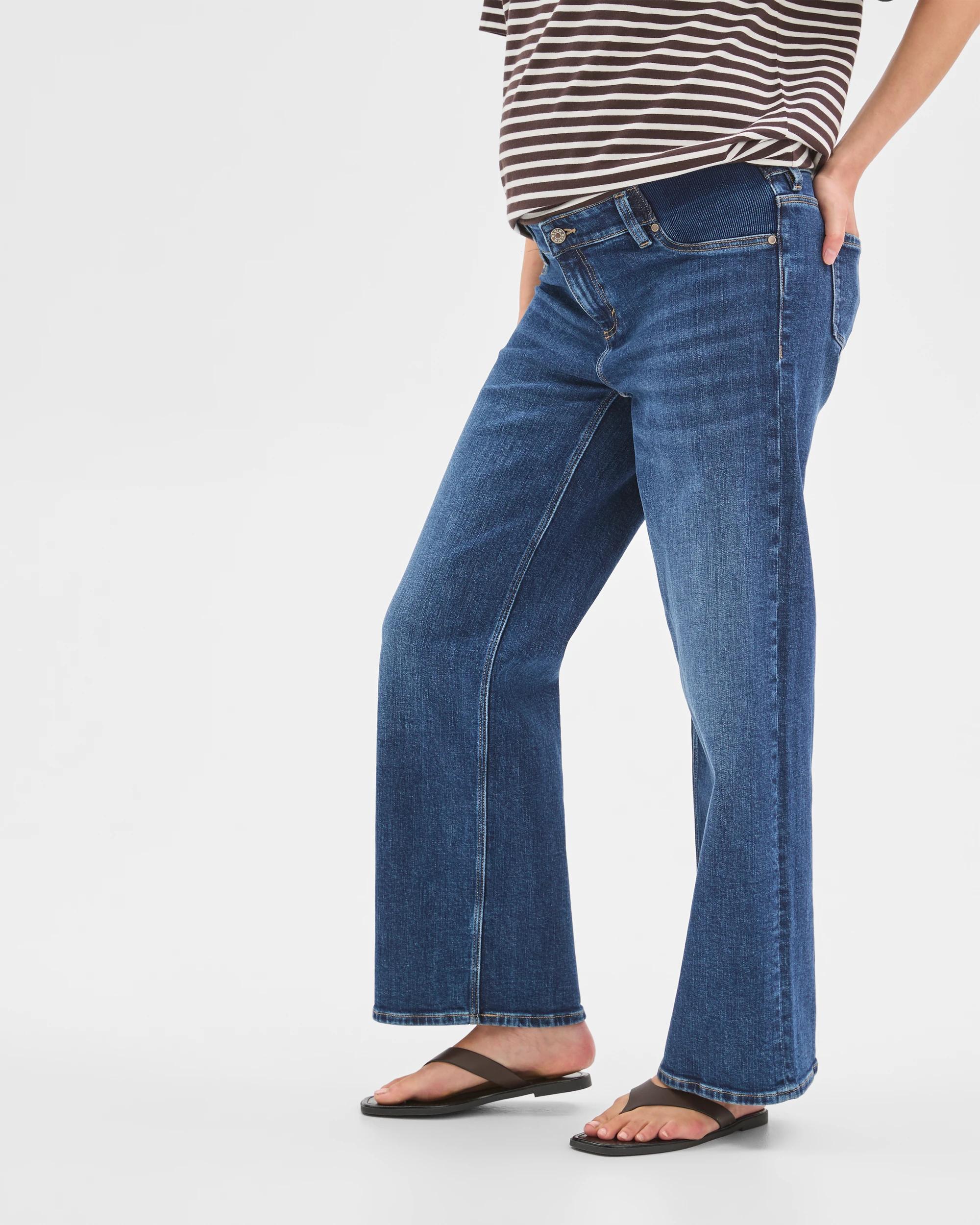 5 Target Maternity Under The Belly Wide Leg Denim Jeans SAPPHIRE, 5 of 7