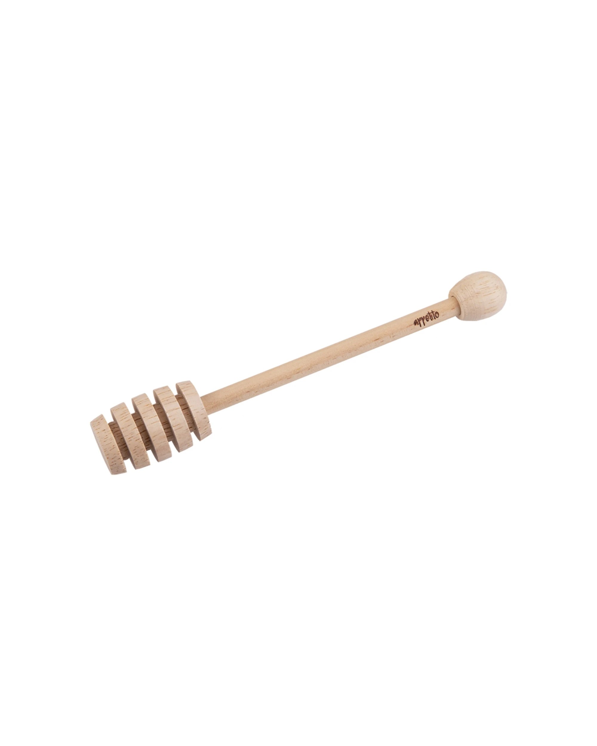 1 Appetito Wooden Honey Dipper Natural Wood 15 cm - Plain, 1 of 2