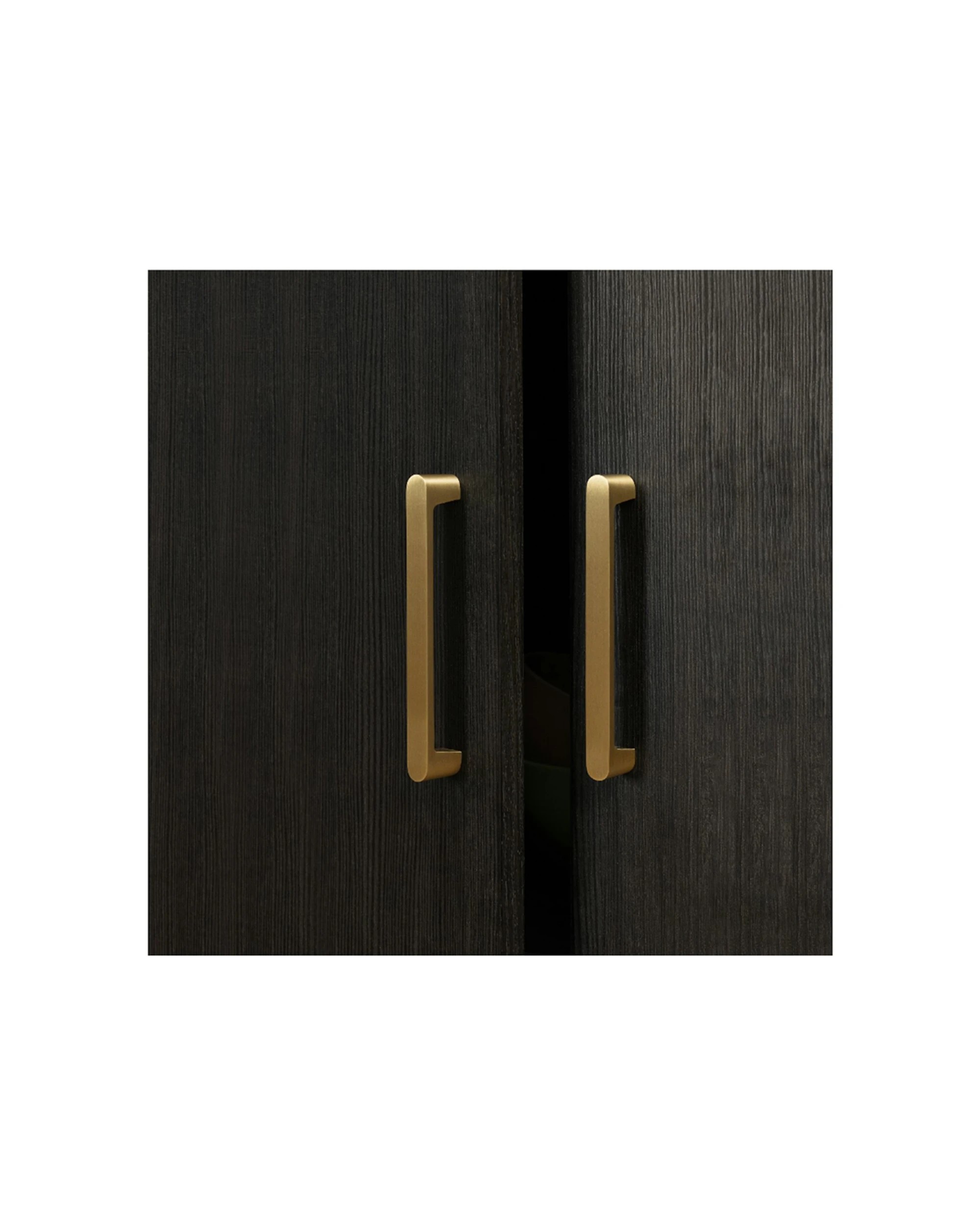 2 European Cabinetry Stockholm Nordic Ash Storage Cupboard Scandi Brass Handle - Brown, 2 of 5