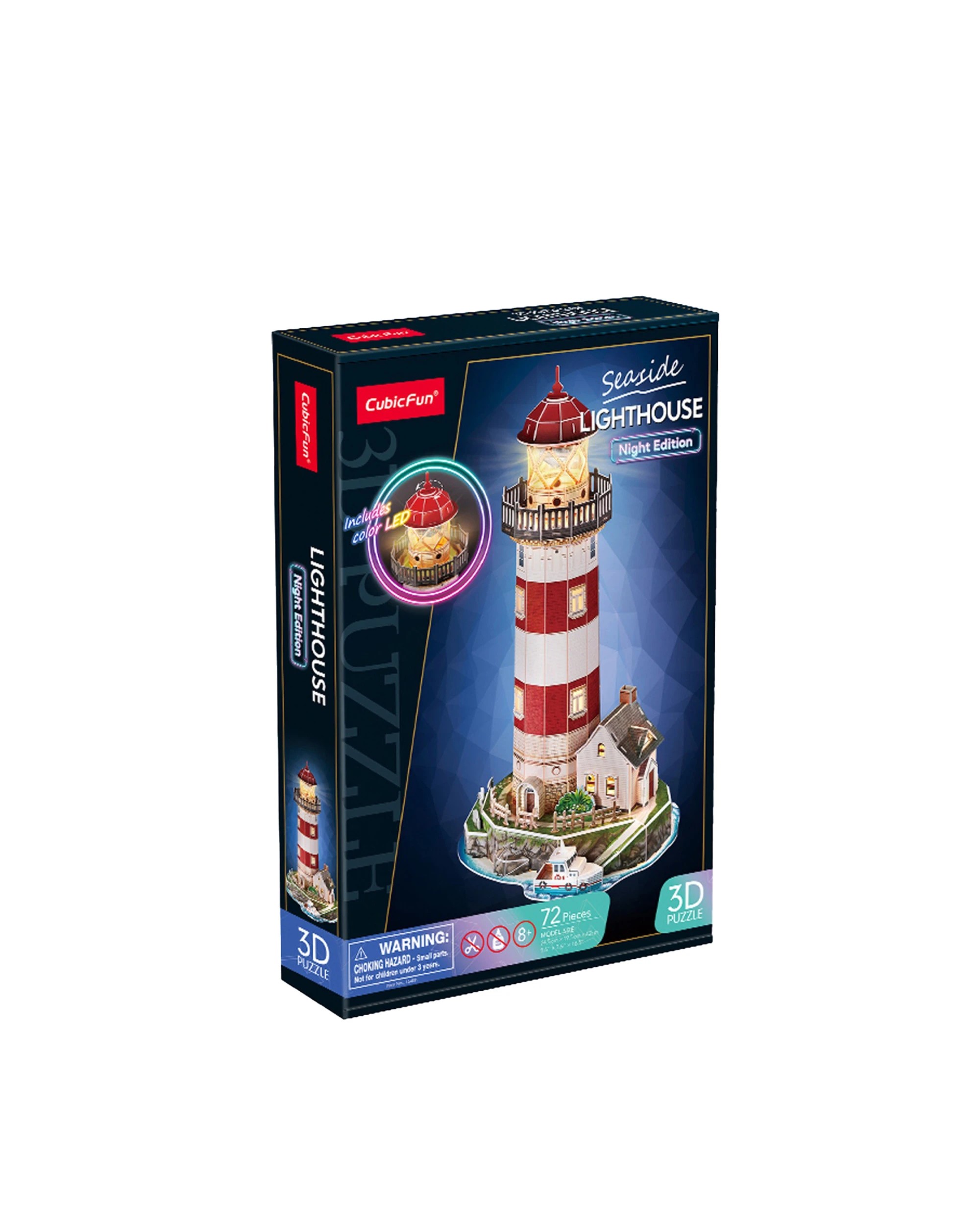 1 CubicFun 72pc Lighthouse 3D Puzzle Kids Toy Interactive Construction - Multi, 1 of 1