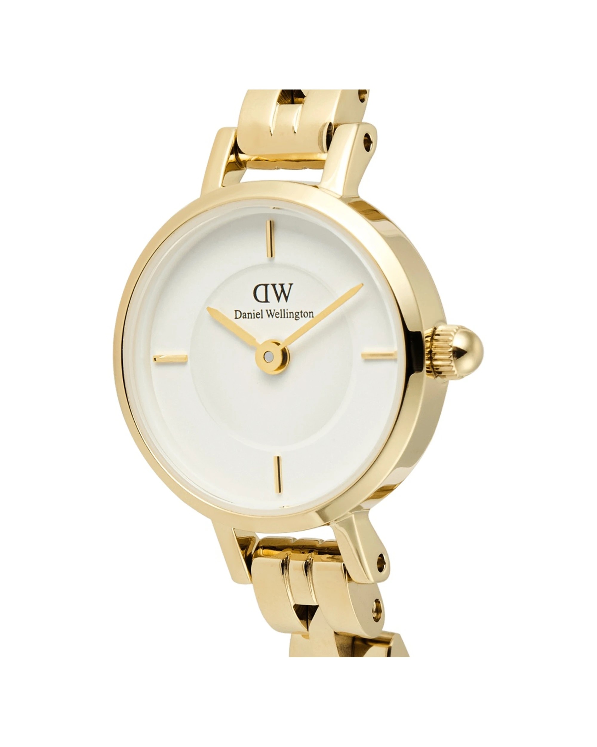 3 Daniel Wellington Petite Mini Arch 3-Link White Gold Watch 19mm Elegant Style, 3 of 5