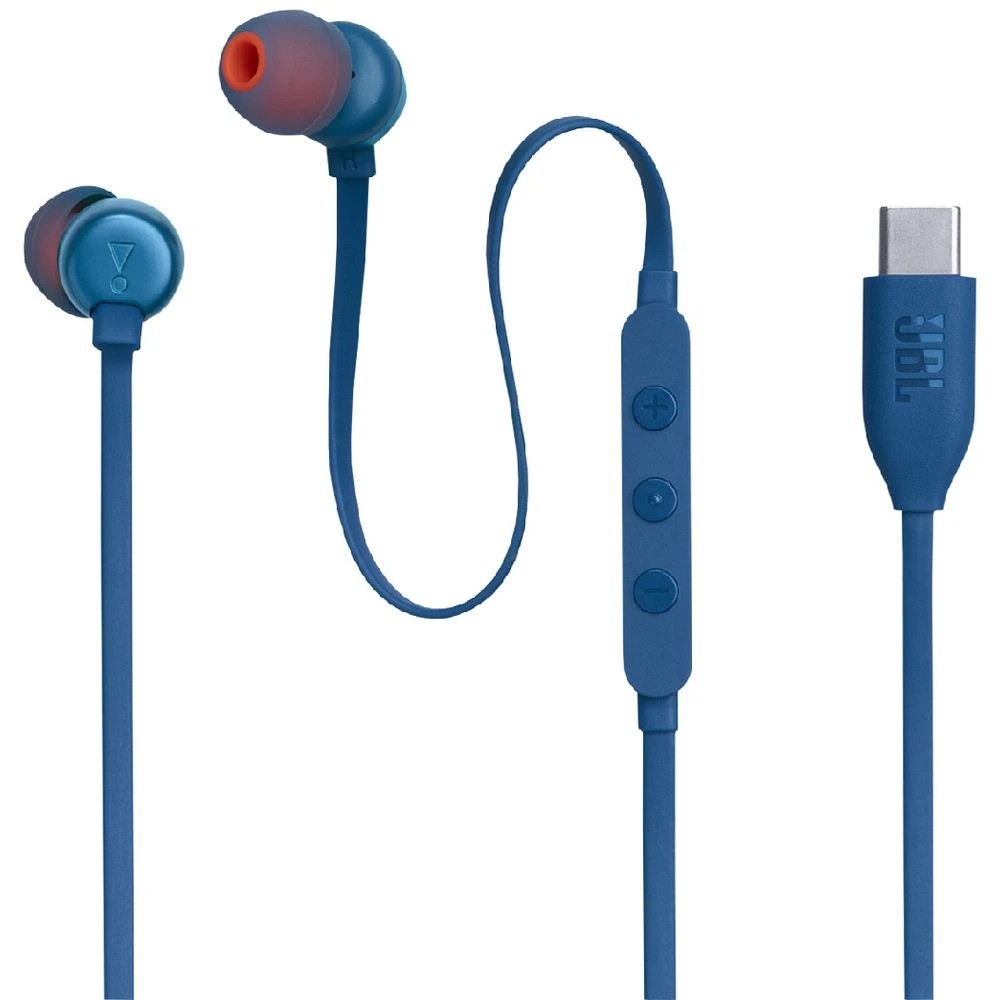 1 JBL Tune 310C USB-C In-Ear Headphones Blue, 1 of 6