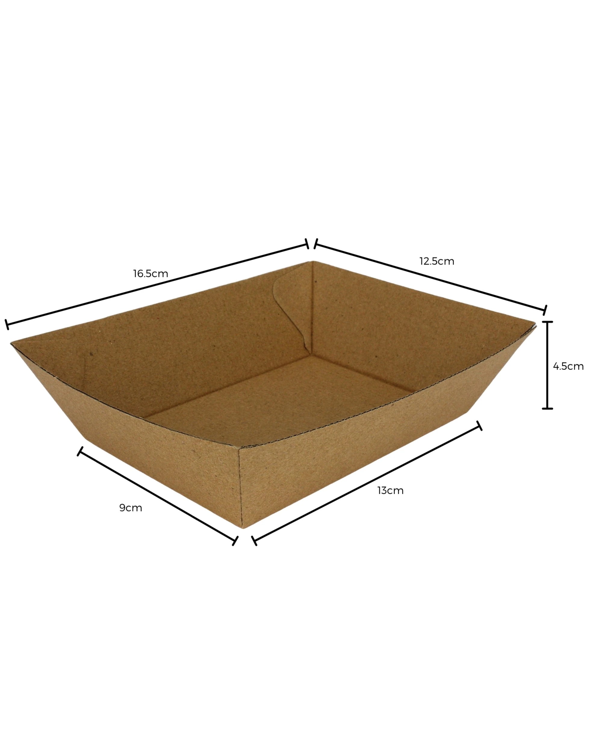 2 Durmaz Brown Kraft Paper Food Trays 12.5cm x 16.5cm Pack of 6, 2 of 3