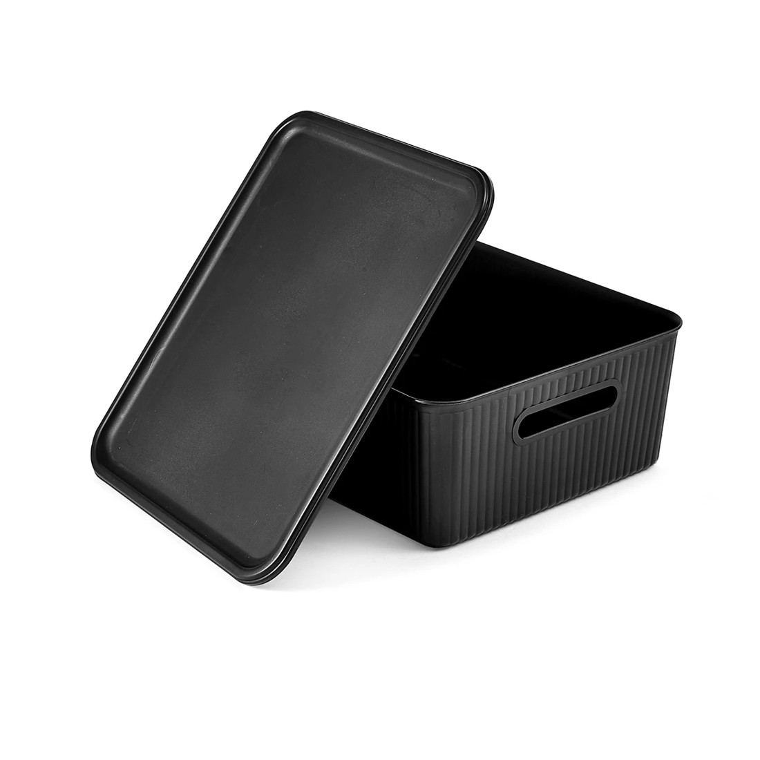 4 11L Ribbed Container - Black, 4 of 10