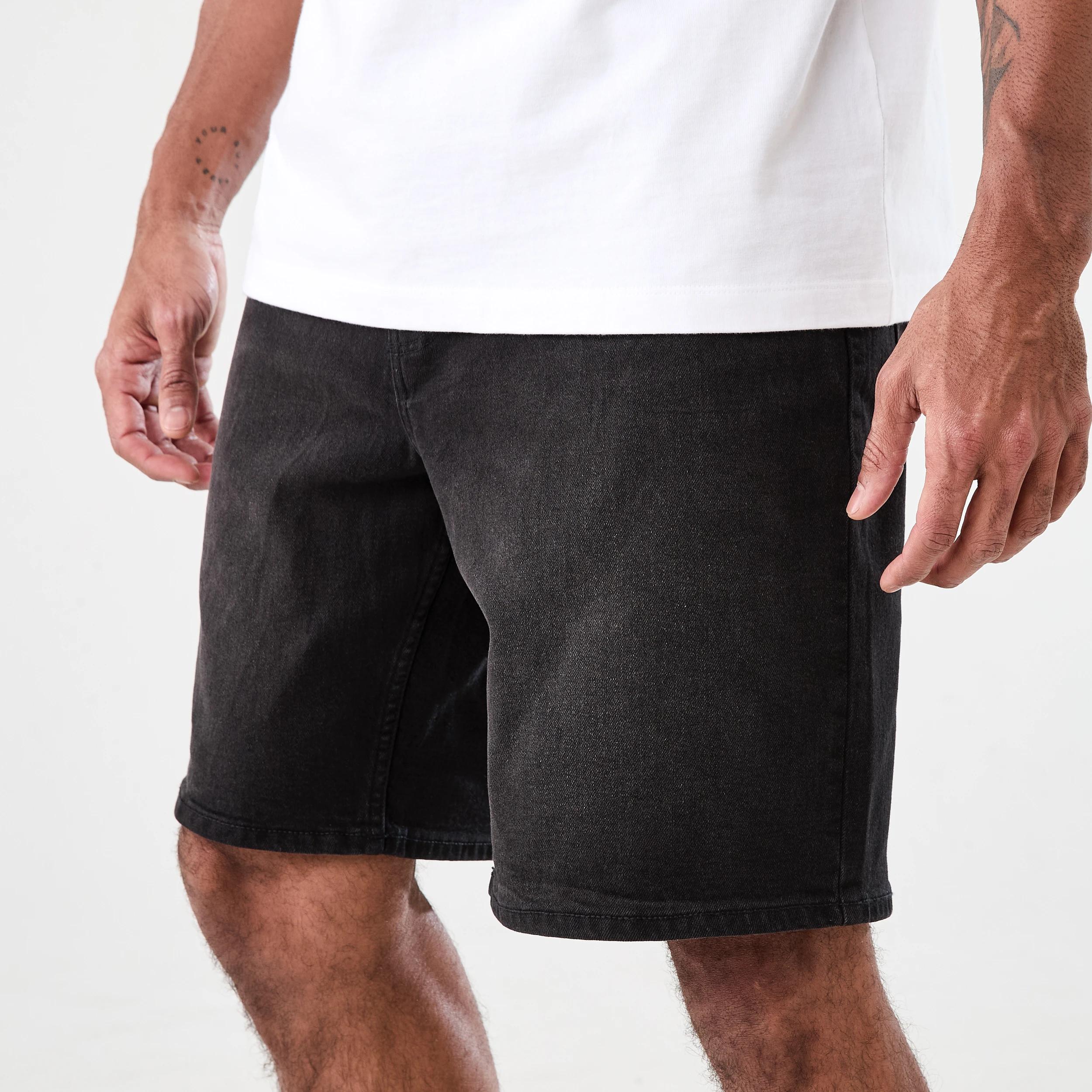 2 Slim Denim Shorts BLACK WASH, 2 of 6