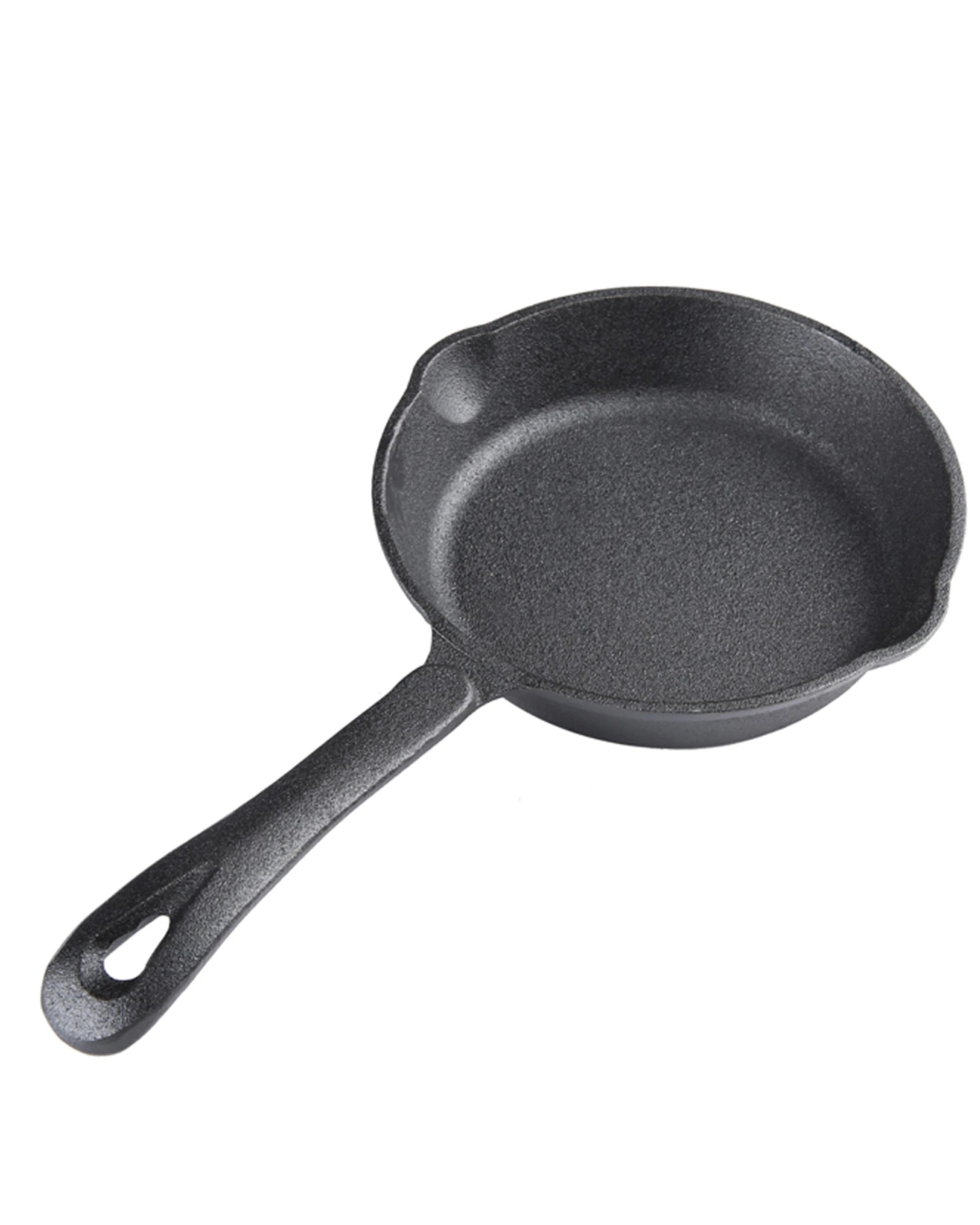 1 Gourmet Kitchen 17cm Cast Iron Pan Skillet with Vegetable Oil Coating - Black, 1 of 3