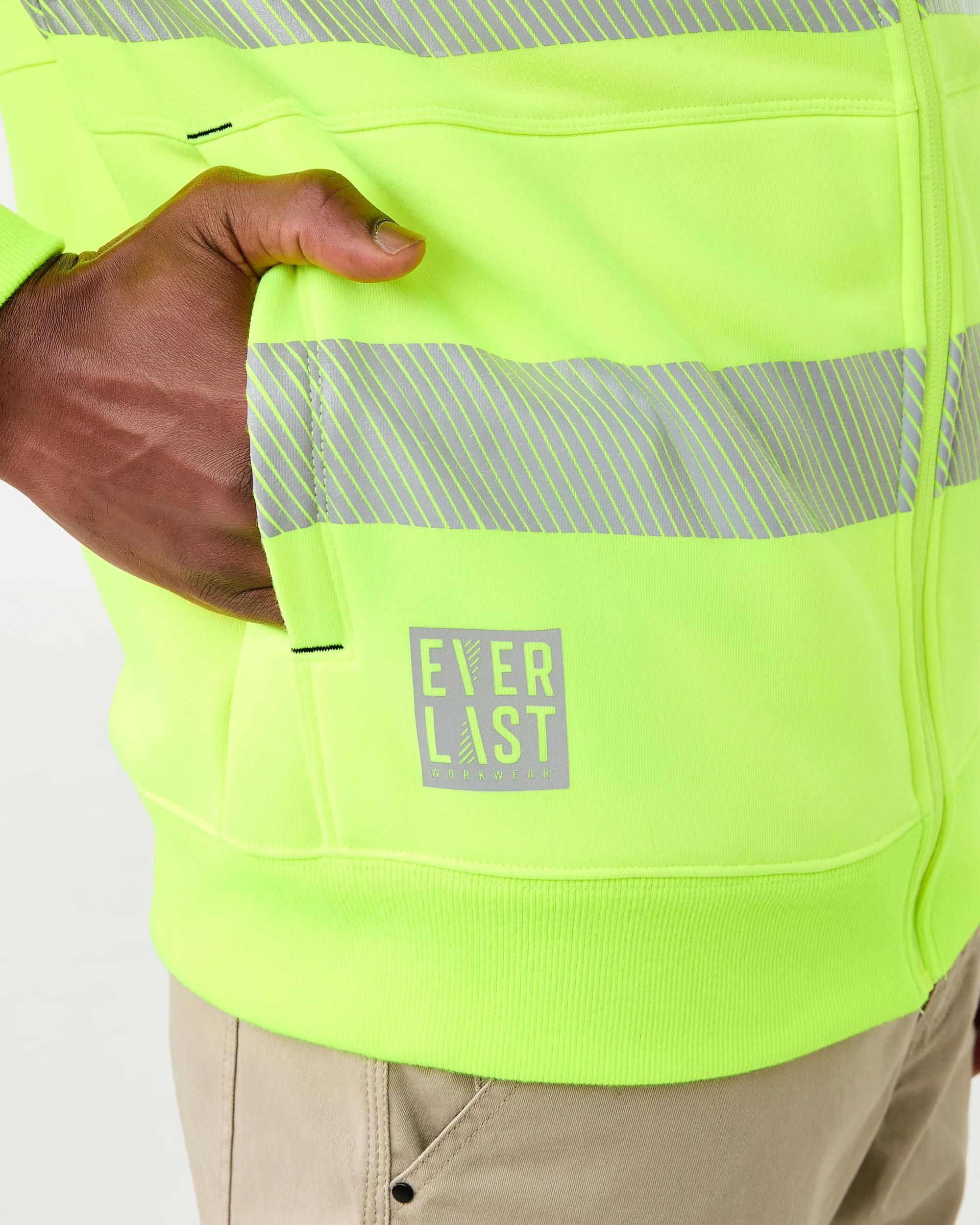 8 Everlast Work Zip Through Hoodie Yellow, 8 of 10