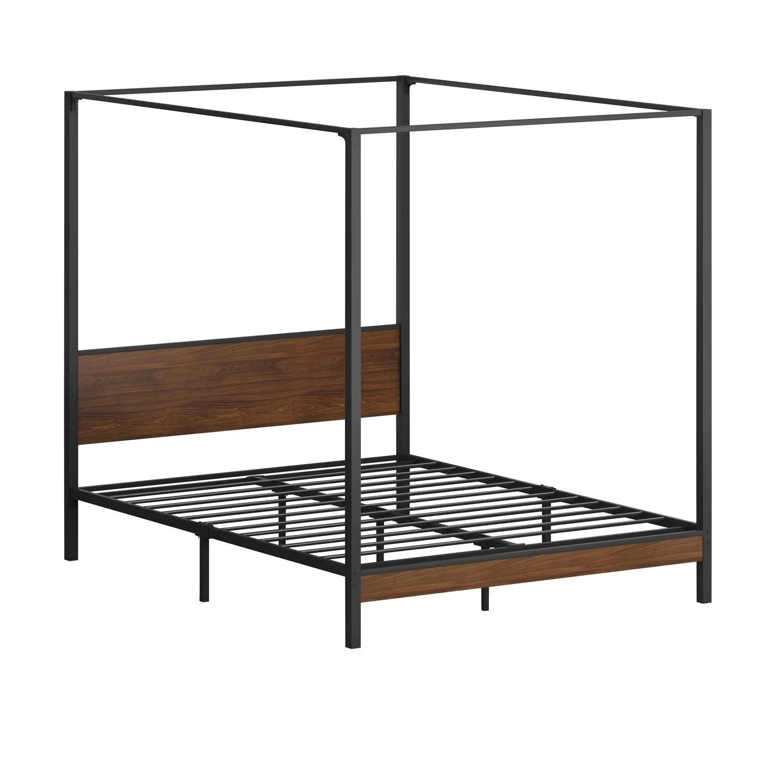 5 Oikiture Metal Canopy Bed Frame Queen Size Beds Platform
 - Black, 5 of 9