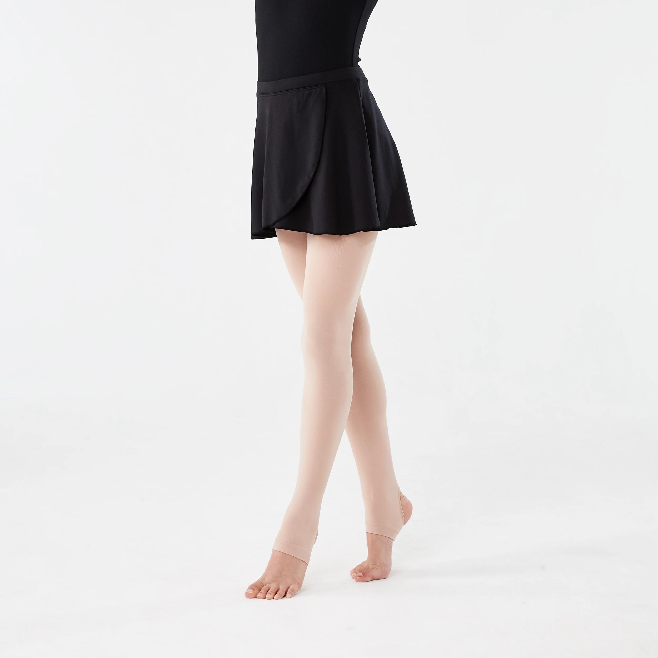 2 Dance Knit Wrap Skirt BLACK, 2 of 10