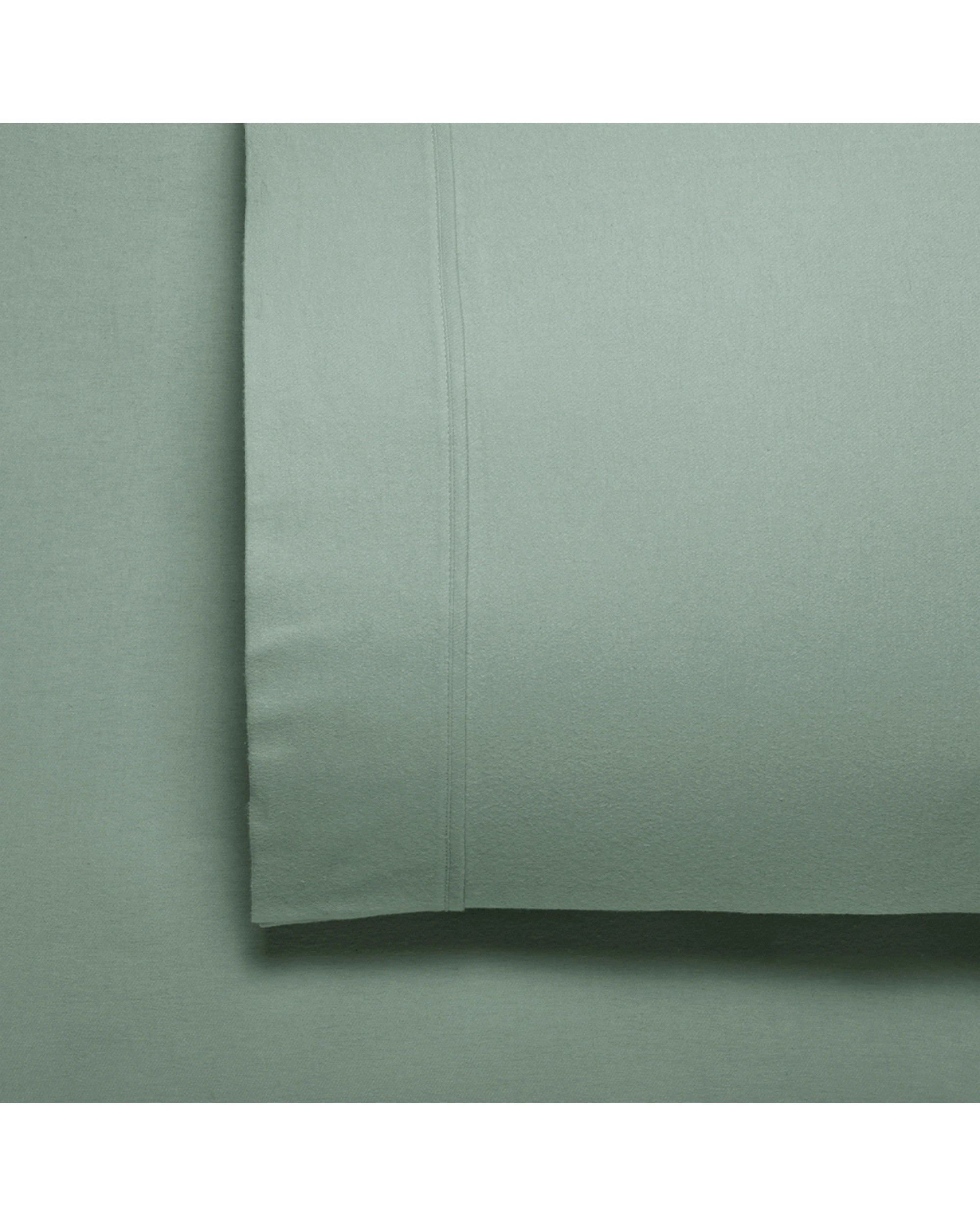 1 Bianca Fletcher 170gsm Cotton Twill Flannelette Sheet Set Home Bedding - Single Bed - Green, 1 of 2