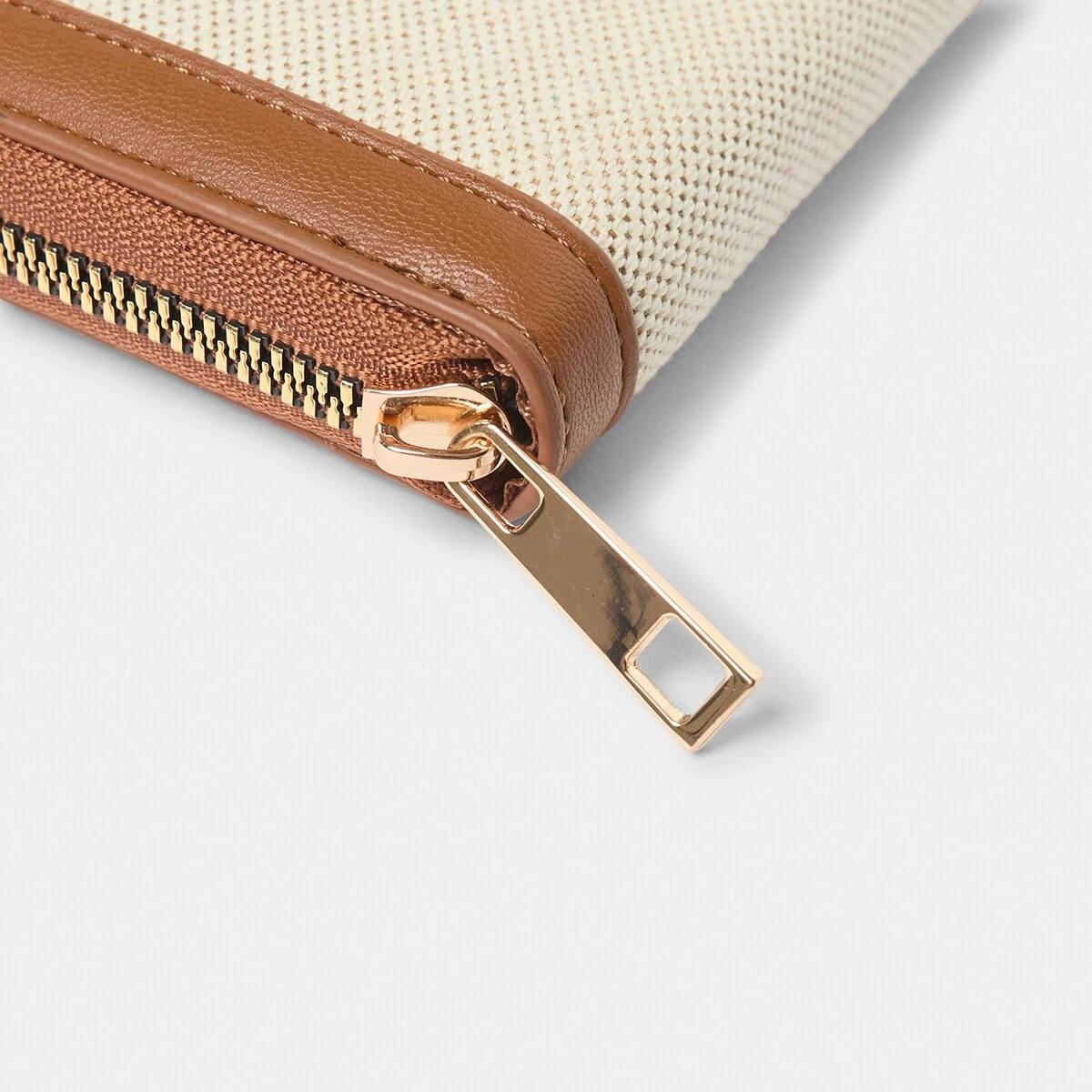4 Contrast Large Purse Natural, 4 of 5