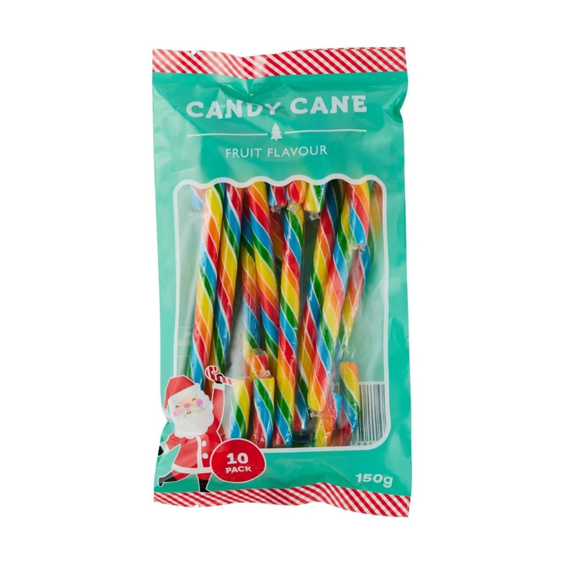 1 10 Pack Fruit Flavour Candy Canes 150g, 1 of 3