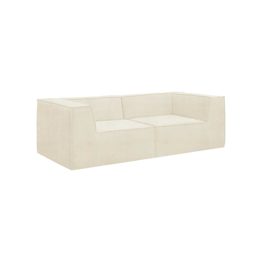 5 Sarantino Novi 3-Seater Modular Sofa with Ottoman in Cream Non-Slip Bottom Lounge, 5 of 10