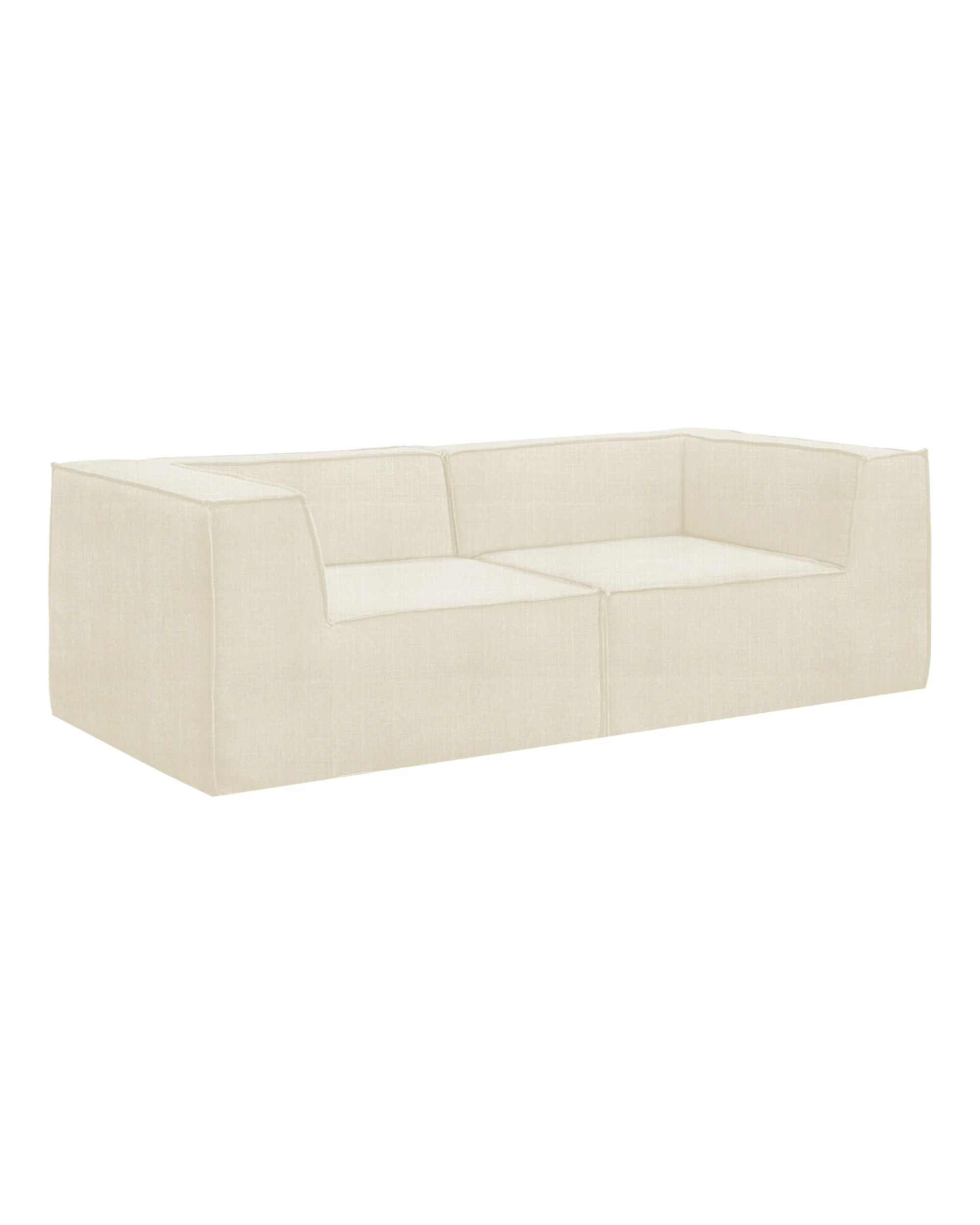 5 Sarantino Novi 3-Seater Modular Sofa with Ottoman in Cream Non-Slip Bottom Lounge, 5 of 10