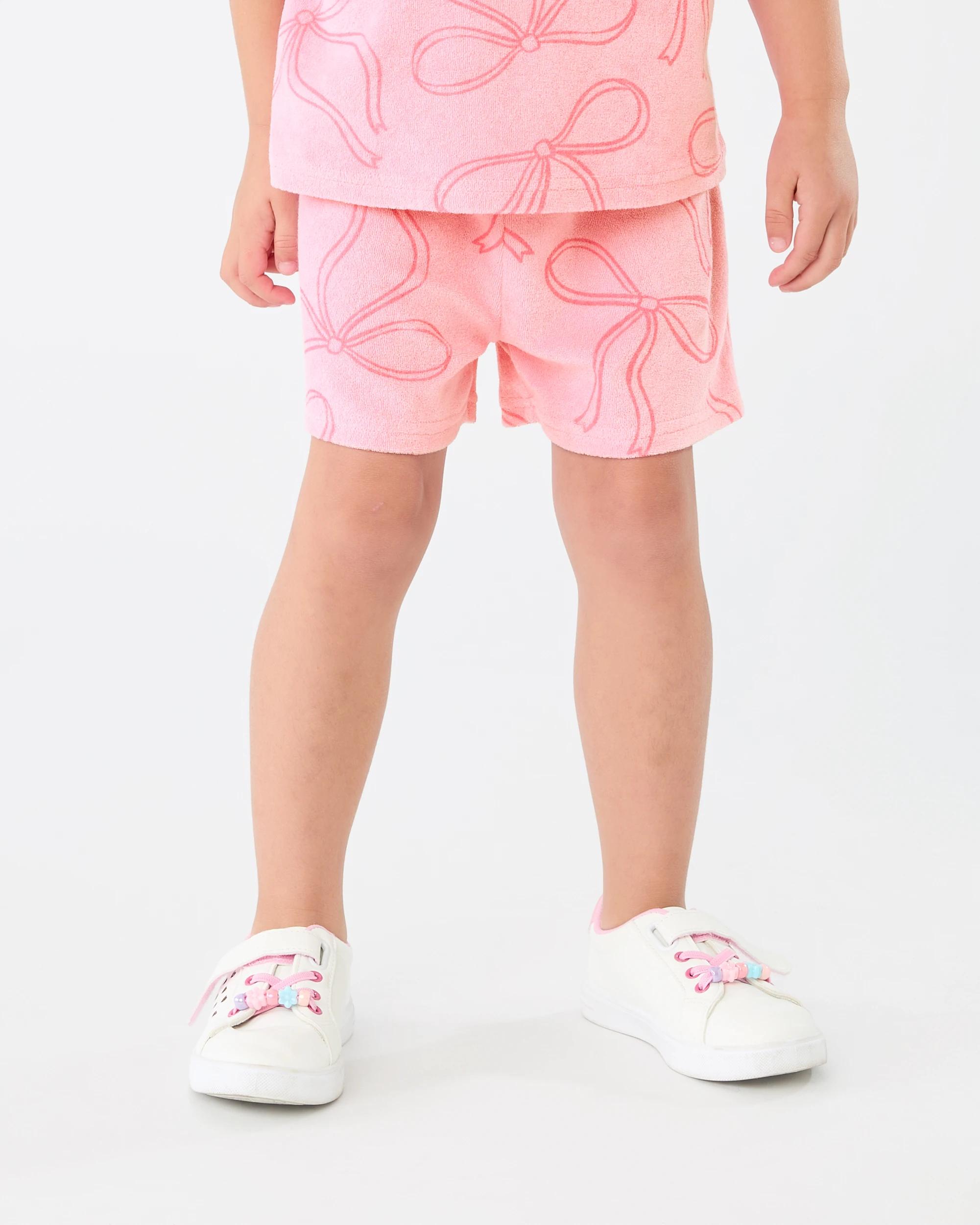 1 Terry Shorts Pnk Bow, 1 of 6
