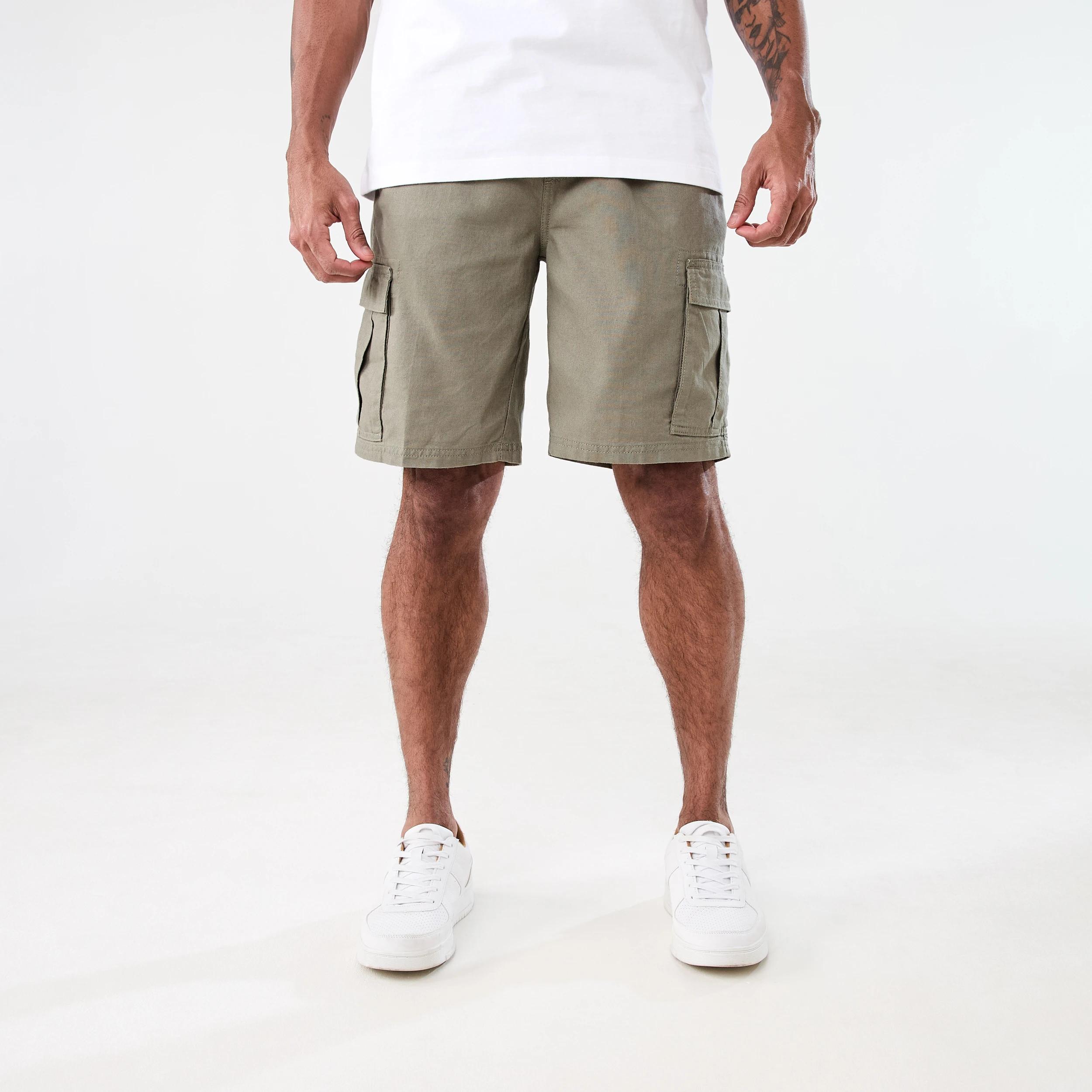 6 Cotton Linen Cargo Shorts SAGE WASH, 6 of 6