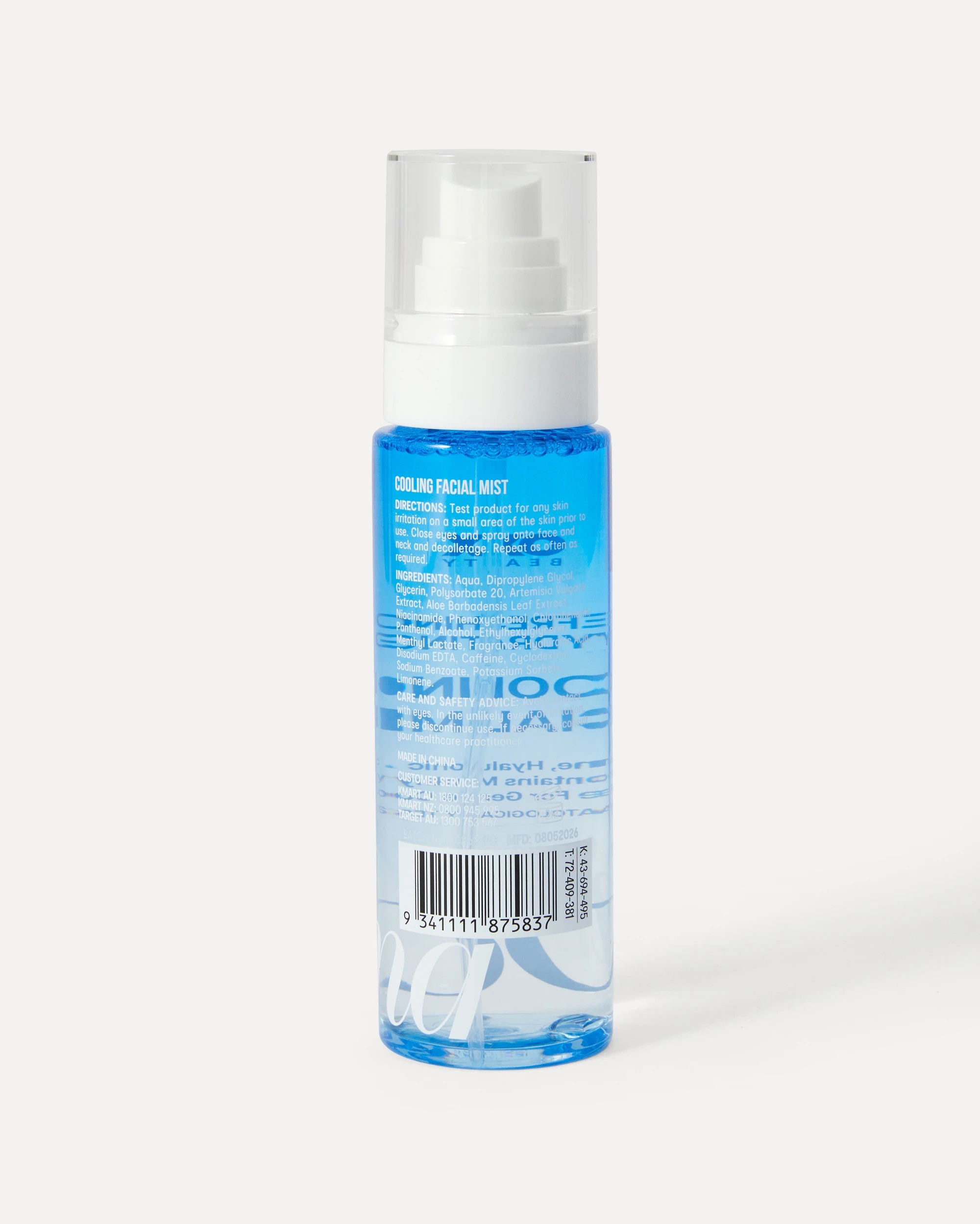 4 OXX Beauty Refreshing and Hydrating Cooling Facial Mist 120ml - Caffeine, Hyaluronic Acid and Menthyl Lactate, 4 of 4