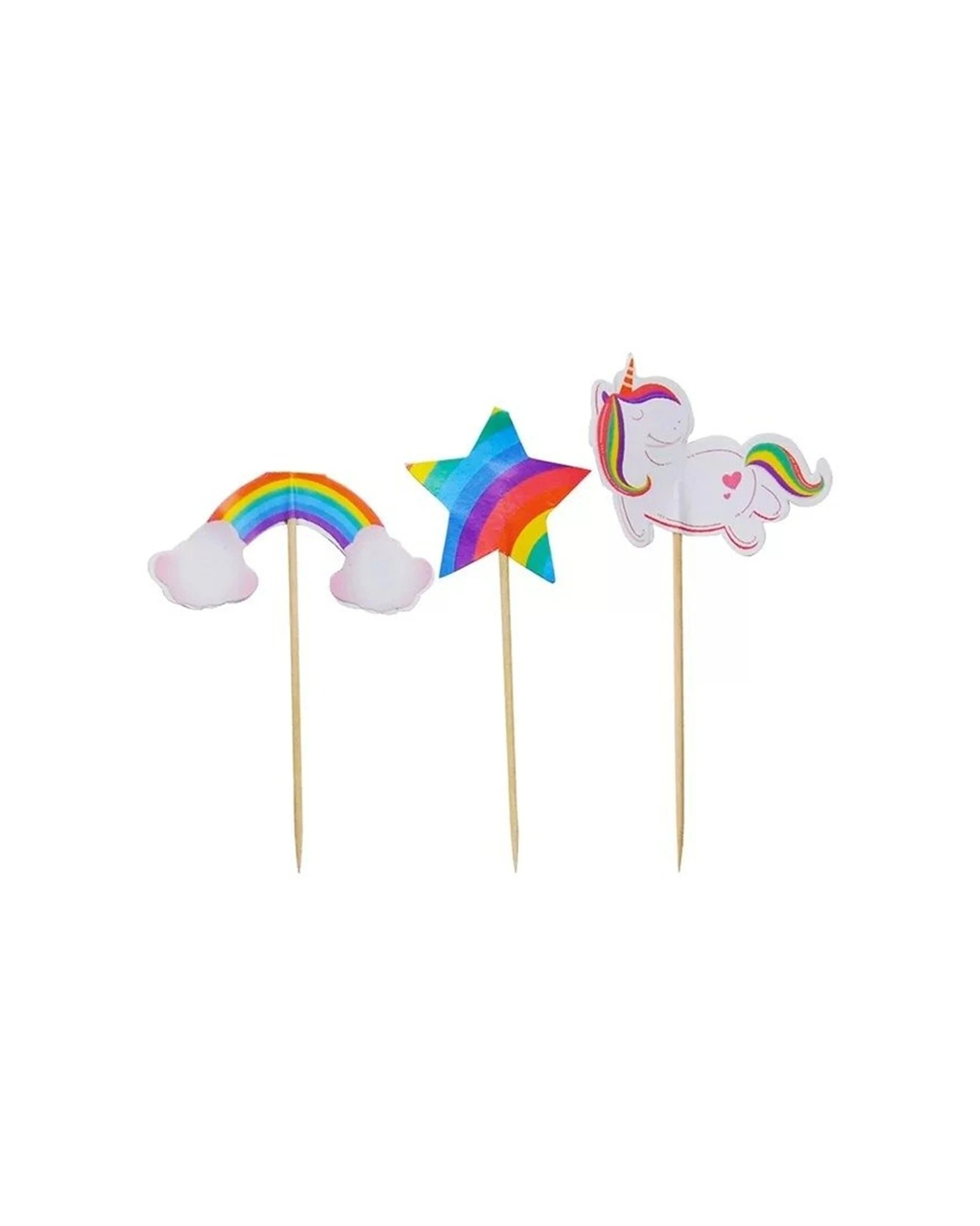 1 Party Maker 24pc Cupcake Toppers Decorations Unicorn - Multi, 1 of 1