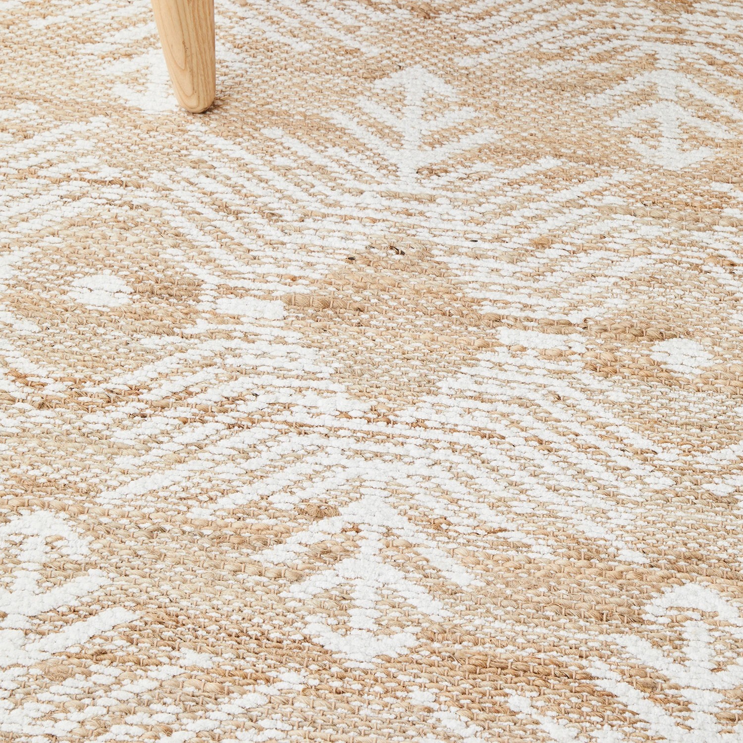 6 Common Ground Rugs Grove Rosa 280x190cm - Large Hand Loomed Jute Floor Rug - White, 6 of 9