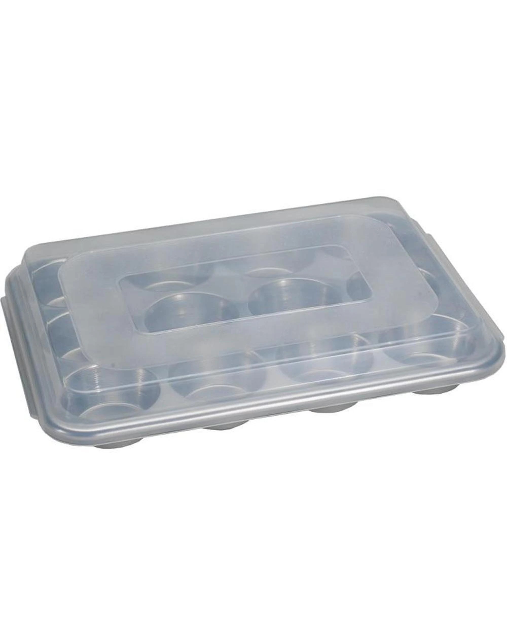 4 Nordic Ware Naturals 12 Cup Muffin Pan With High Domed Lid  34 x 25 x 8cm, 4 of 5