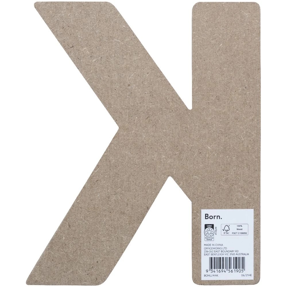 2 Born Wooden Alphabet Letter K 20cm, 2 of 3