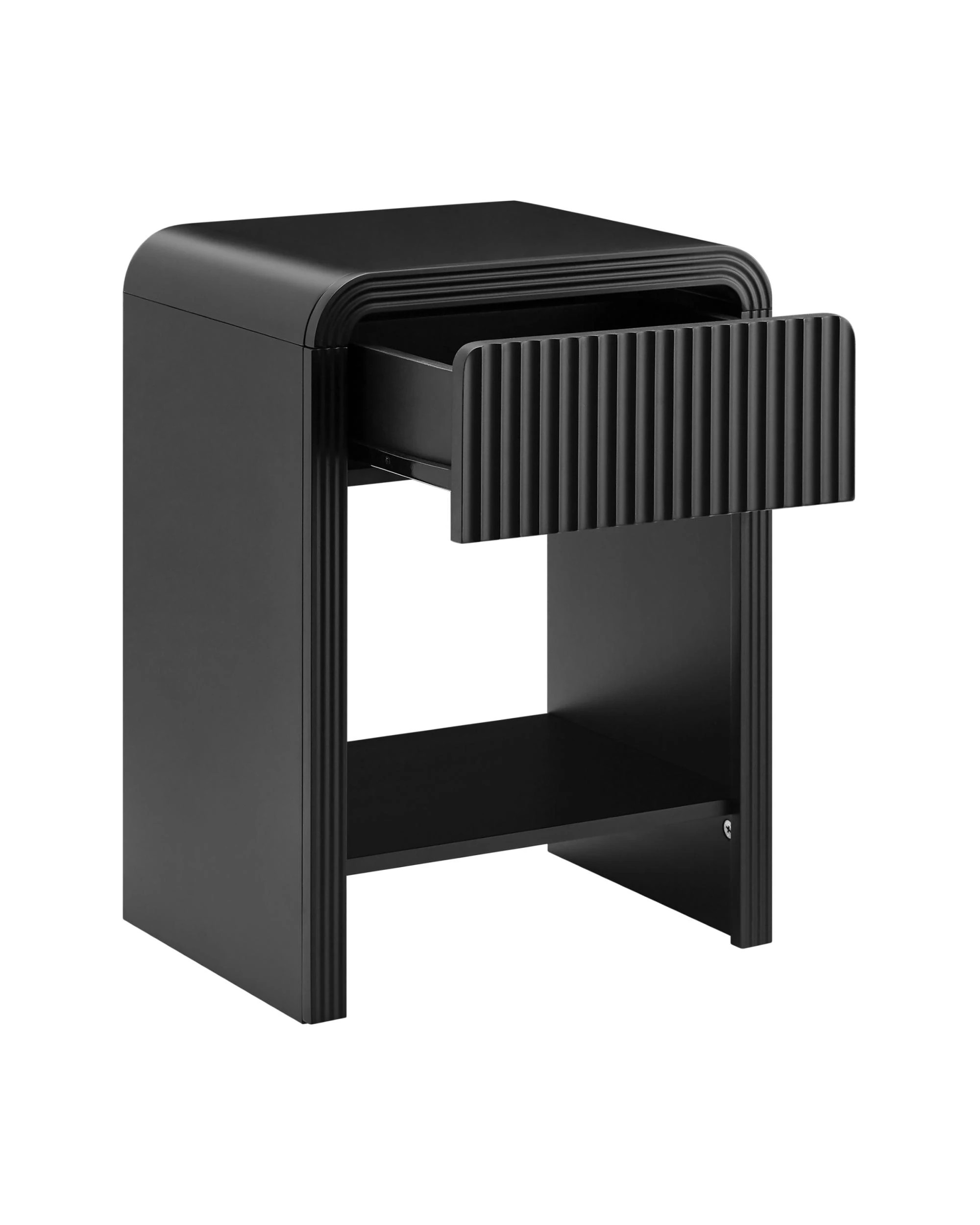 5 Kodu Bedside Unit Side Table 1 Drawer - Black, 5 of 9