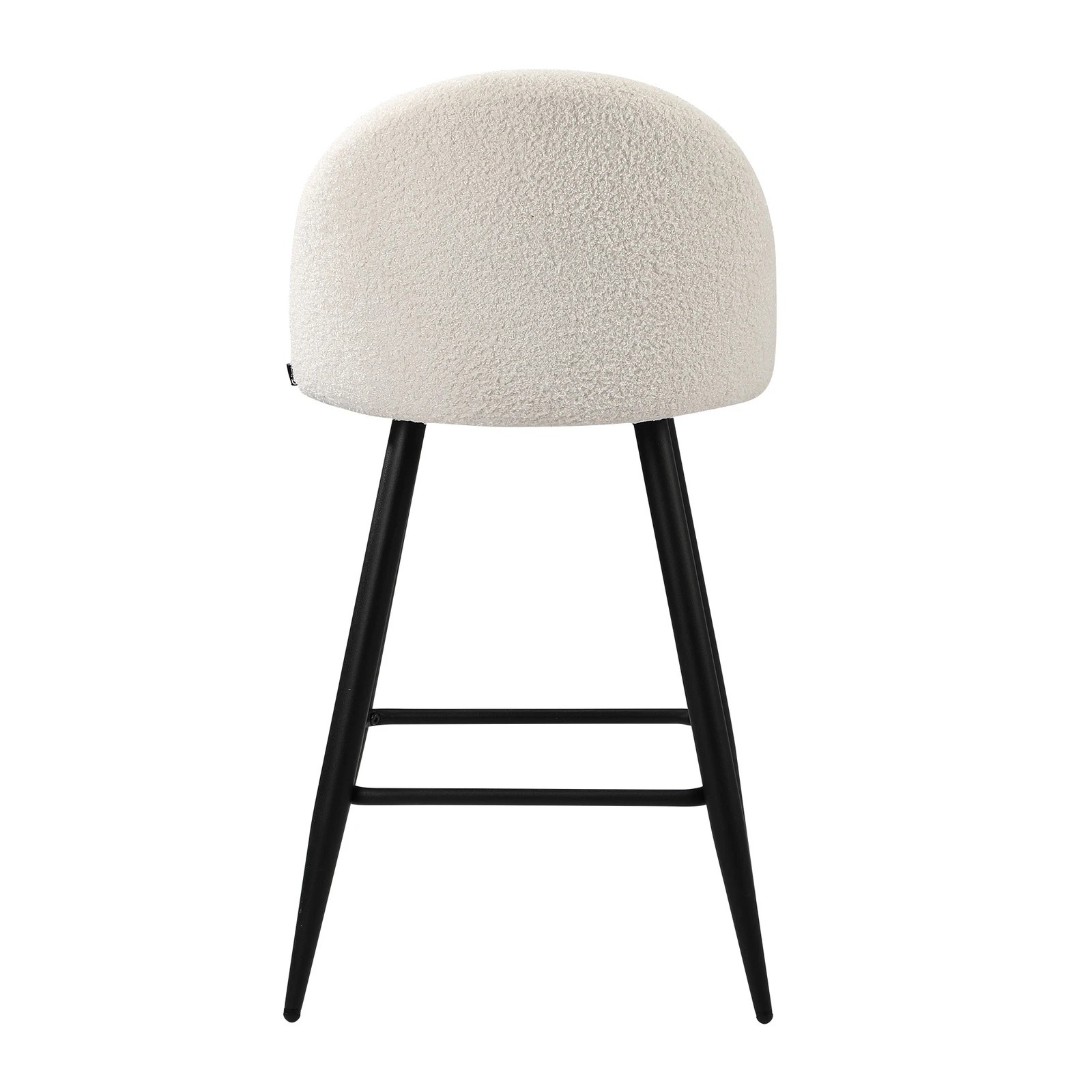 7 Oikiture 2x Bar Stools Kitchen Dining Chairs Counter Stool Boucle Padded
 - White, 7 of 10