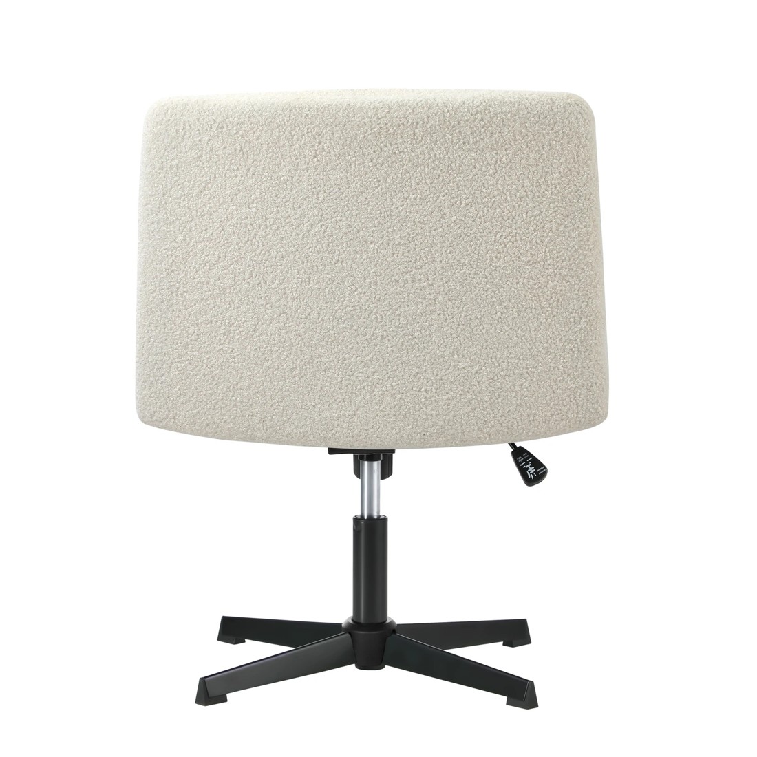 3 Oikiture Armless Office Desk Chair Boucle
 - White, 3 of 10