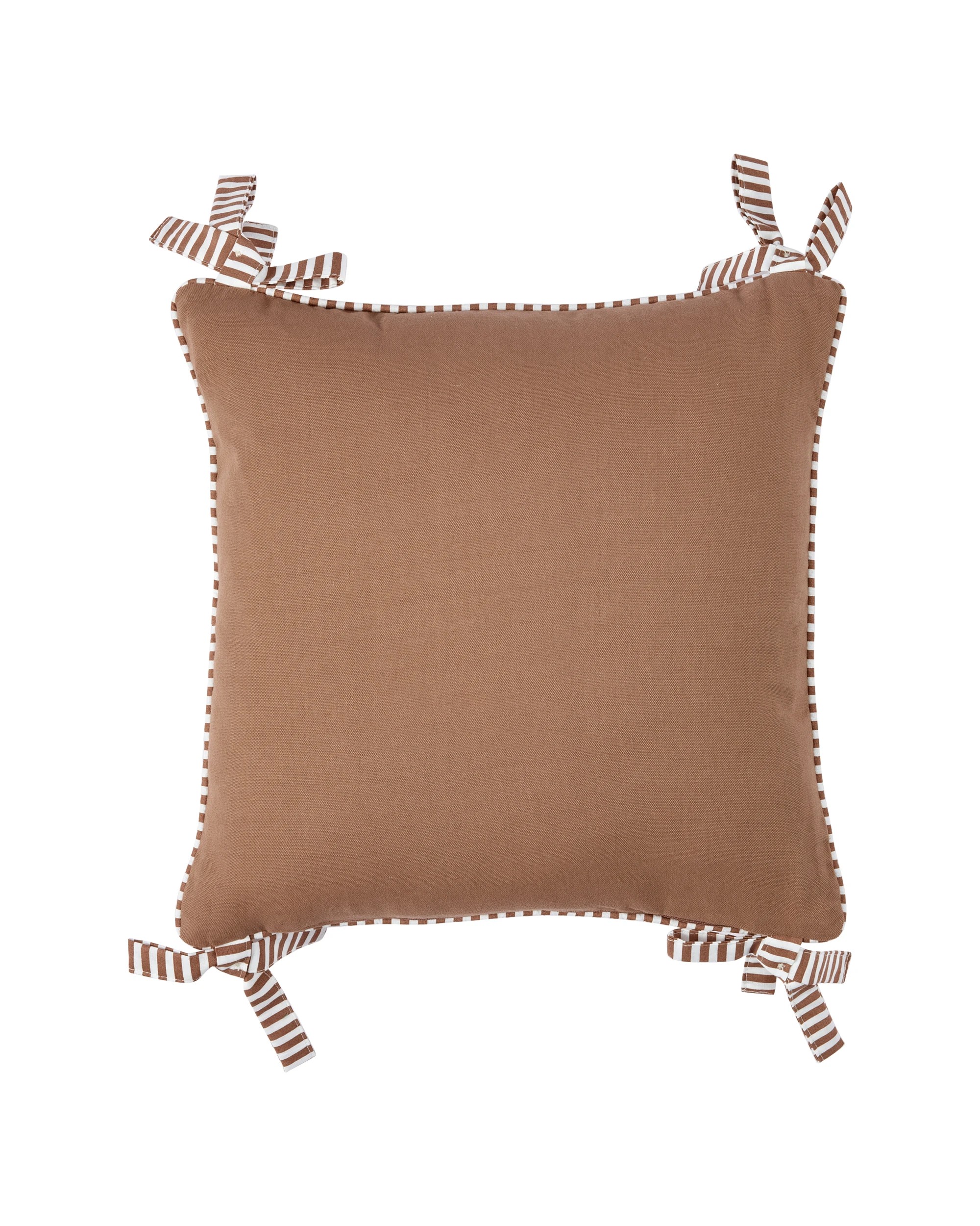 3 43cm Bow Cushion - Mocha, 3 of 4