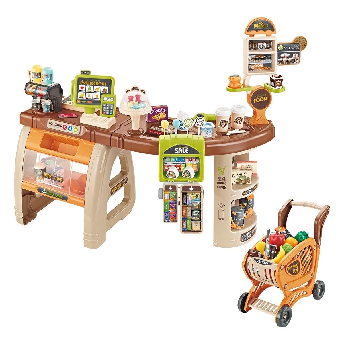 1 AUSWAY 65 Accessories Kids Pretend Role Play Shop, 1 of 3