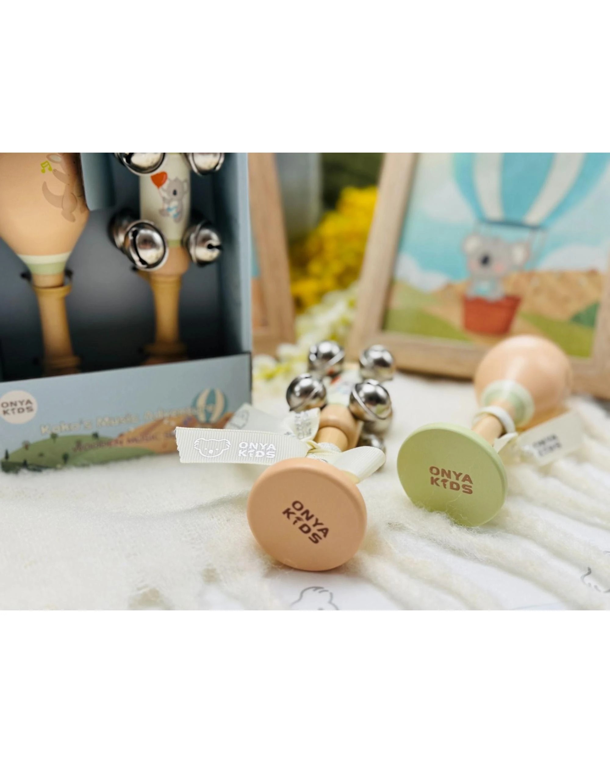 5 Onya Kids Koko's Music Adventure Koala and Kangaroo Wooden Music 2 Piece Set, 5 of 5