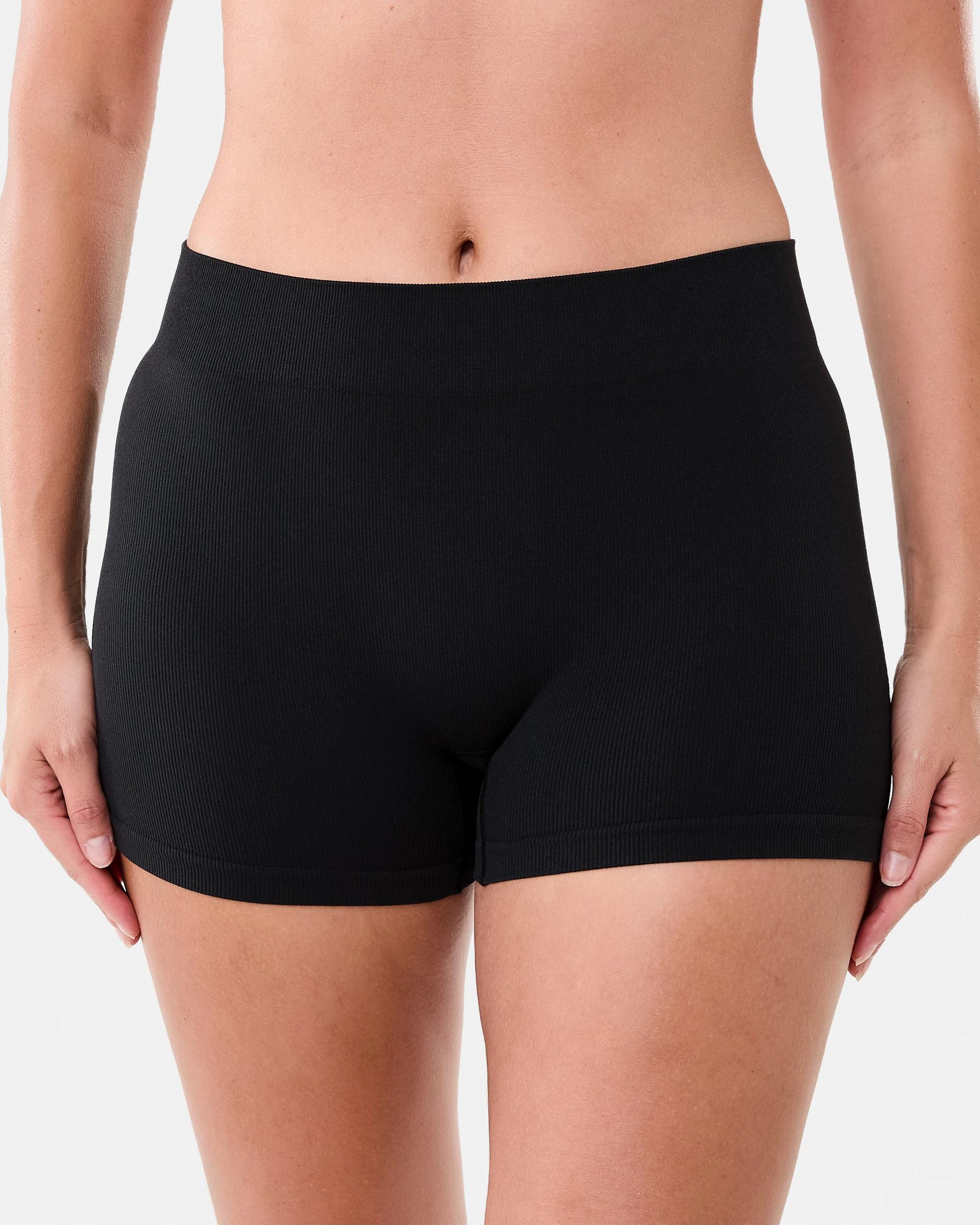 5 3 Pack Ribbed Shorties Bk Gm Bk, 5 of 8