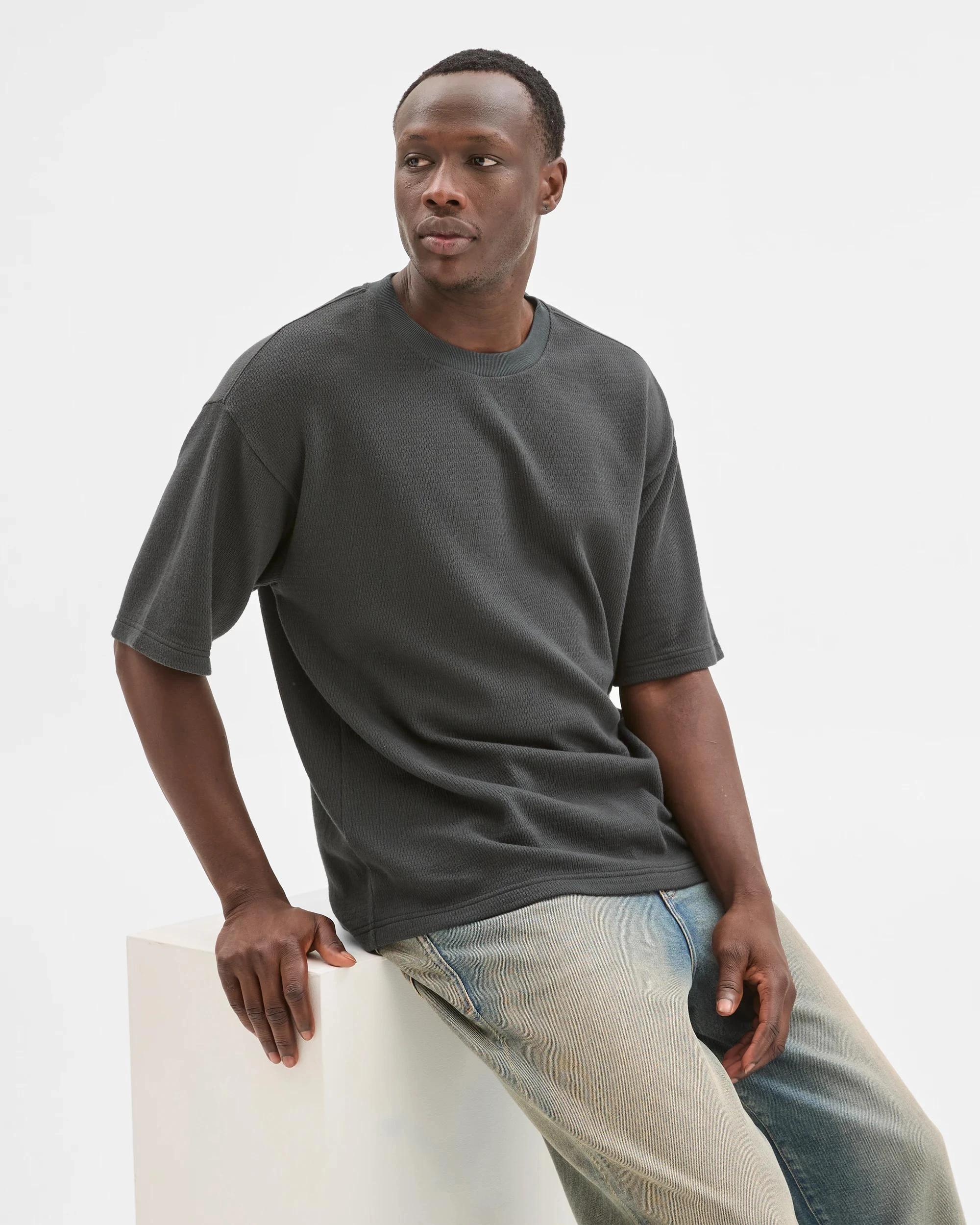 3 Commons Australian Cotton Heavyweight Oversized T-Shirt BLACK, 3 of 6