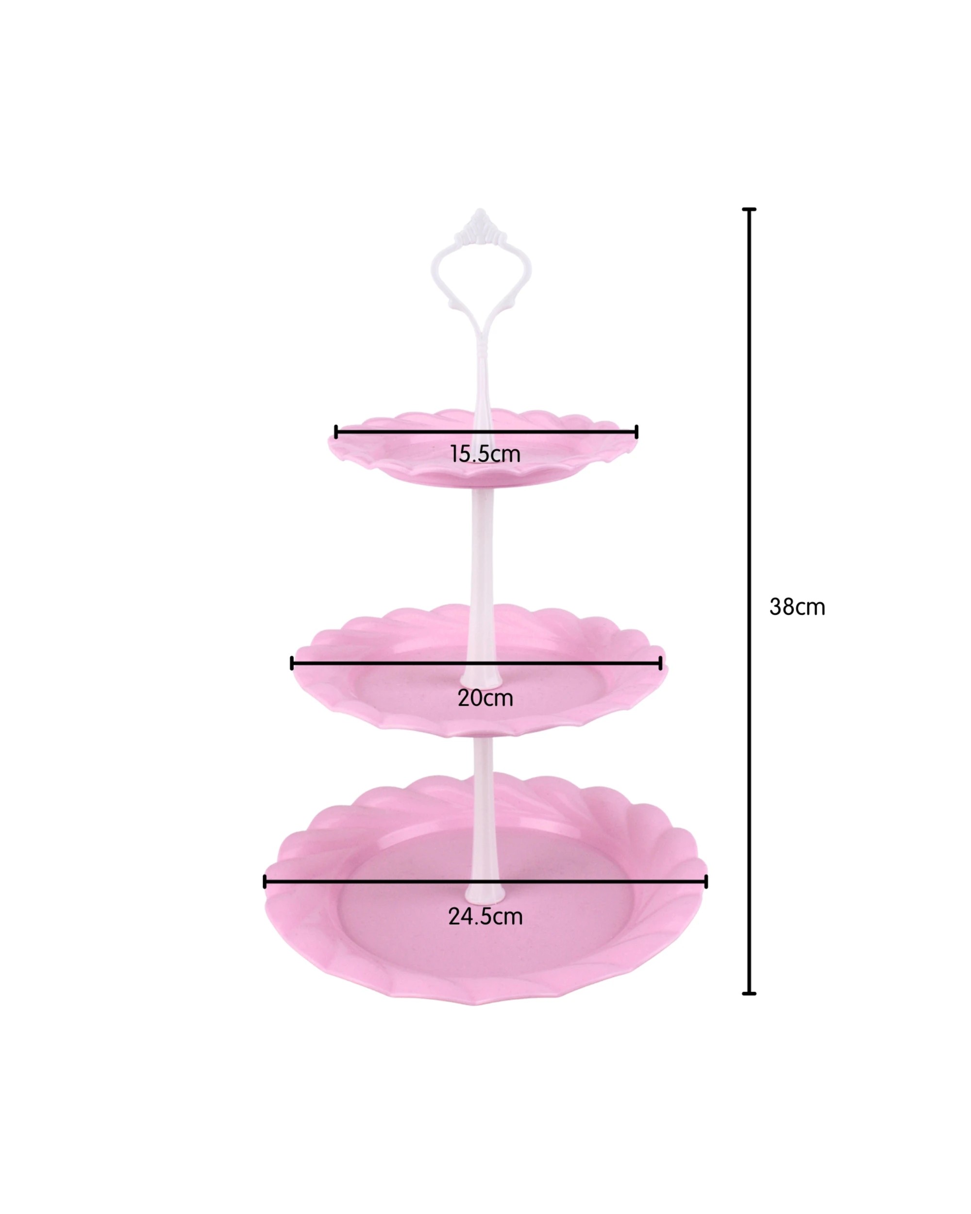 2 Party Maker Pastel Rippled Cupcake Stand - Pink, 2 of 3