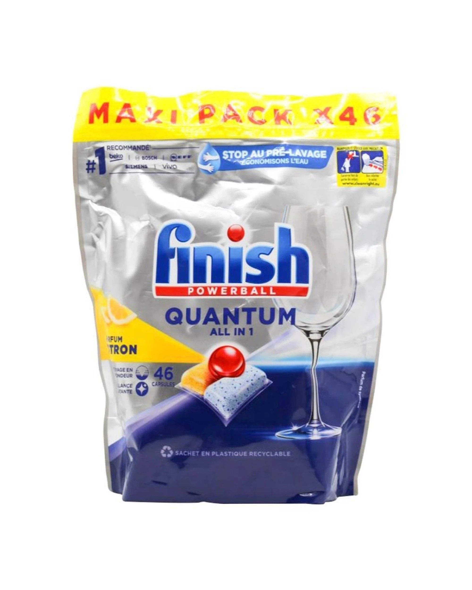 2 Finish 46pc Finish Quantum All-in-1 Dishwashing Tablets Lemon 3 x 46pc Pack, 2 of 3